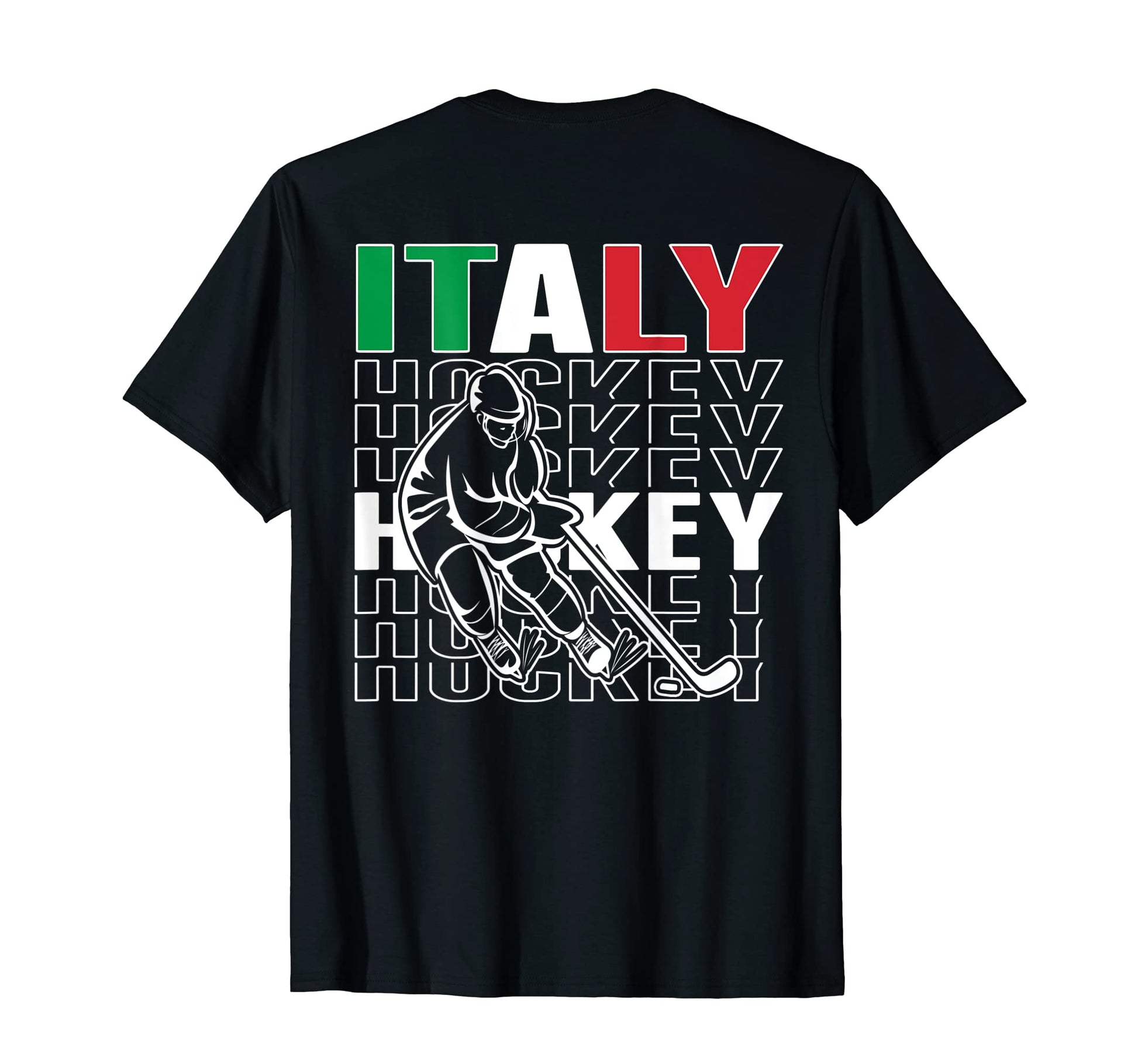 Italy Ice Hockey Fans Jersey Support T-Shirt - Graphic Print Men Women - T-Shirt, Sweatshirt, Hoodie