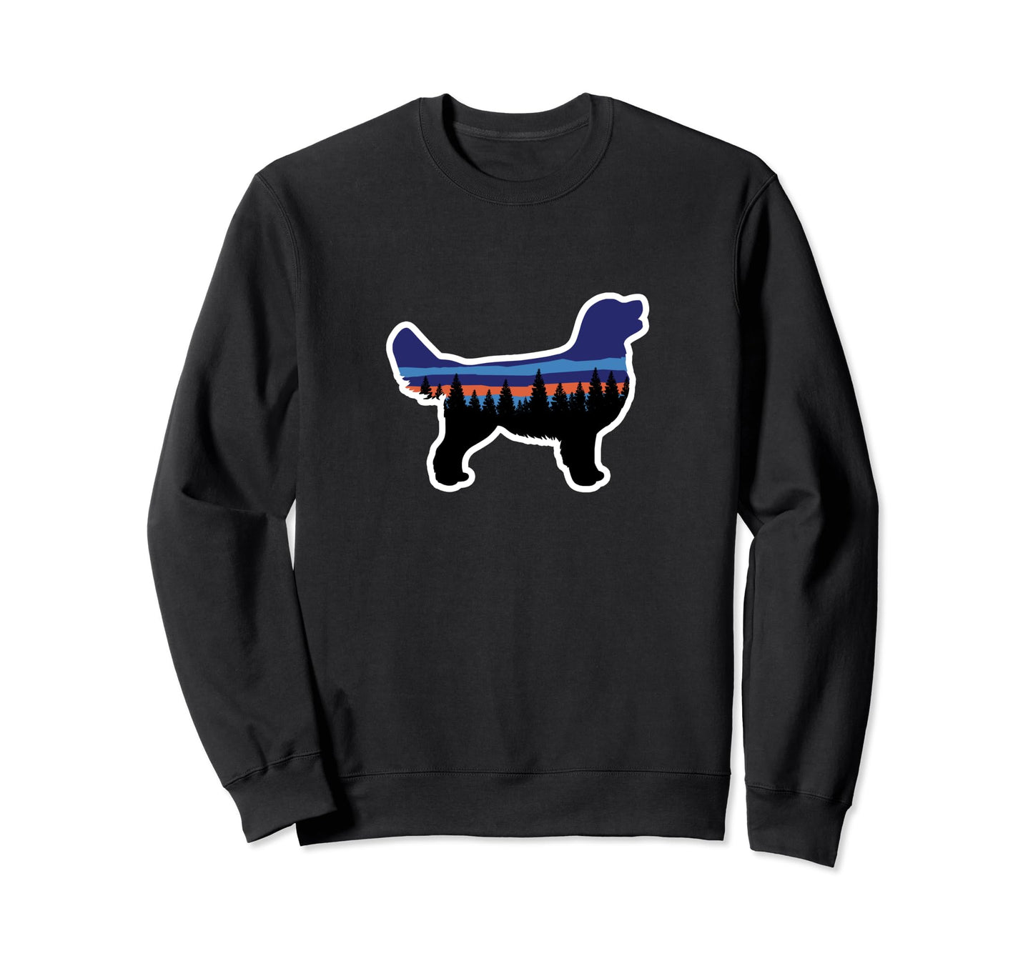 Golden Retriever Dog Trail Hiking Sweatshirt - Custom Art Print for Adults - T-Shirt, Sweatshirt, Hoodie
