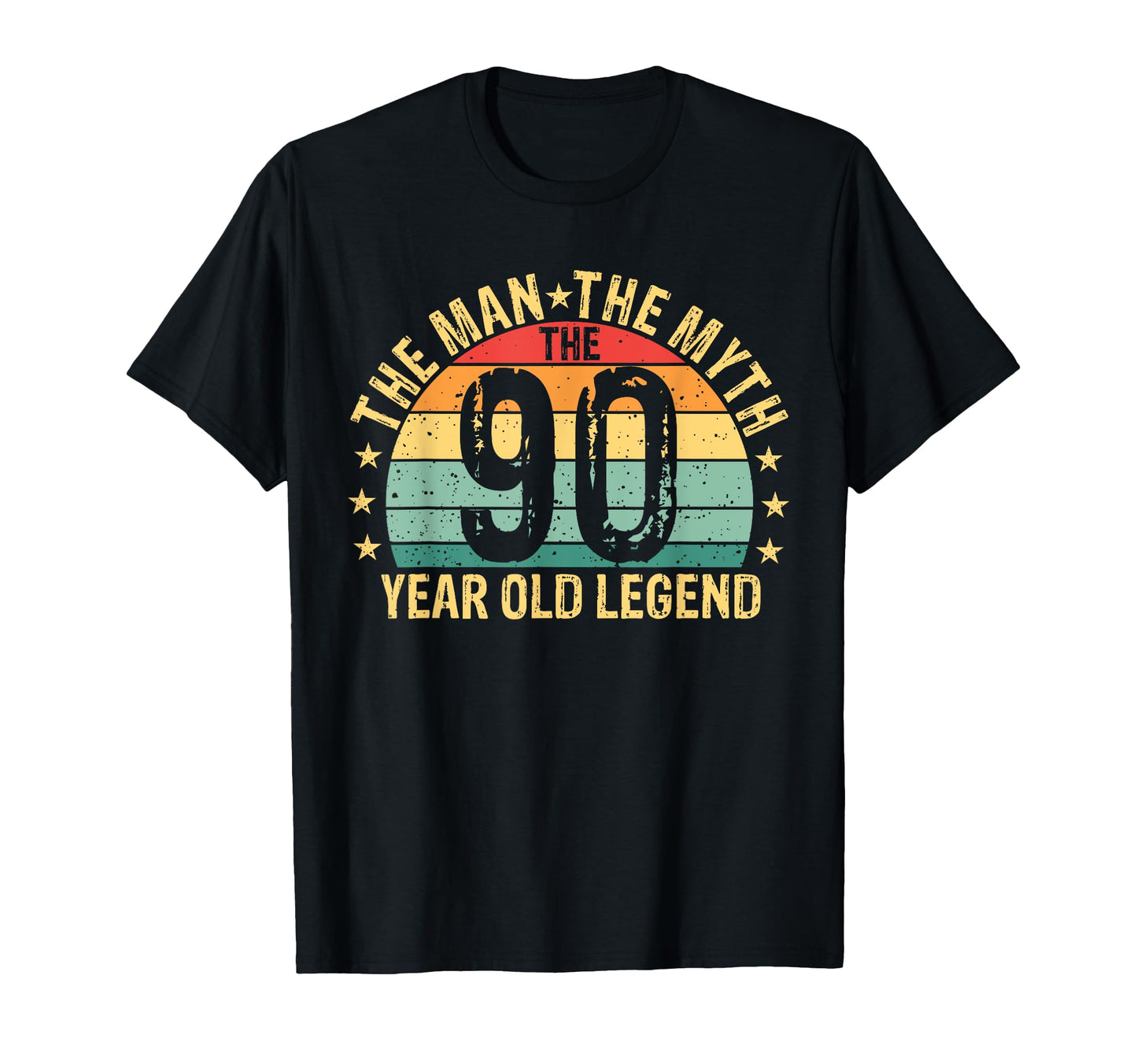 90Th Birthday Legend Dad Myth Sunset T-Shirt - Custom Art Print Men Women - T-Shirt, Sweatshirt, Hoodie