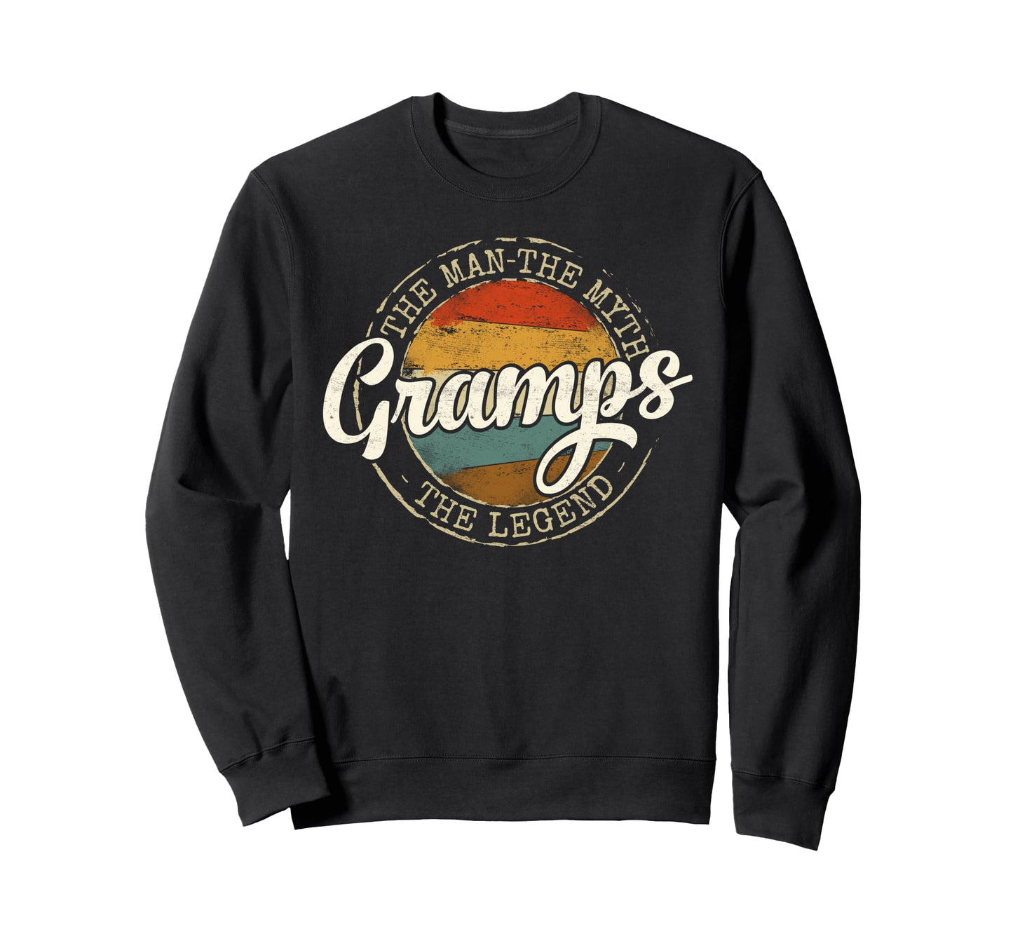Gramps Myth Legend Stamp Fathers Day Sweatshirt - Streetwear Style Unisex - T-Shirt, Sweatshirt, Hoodie