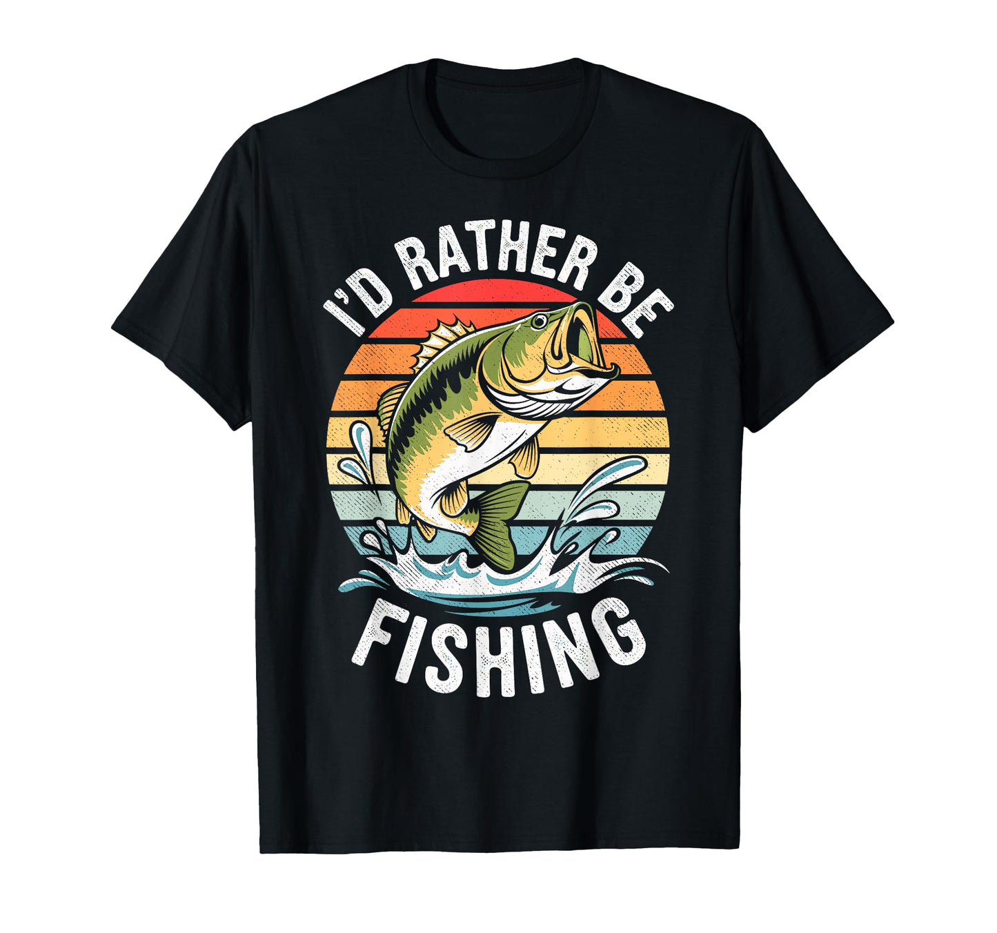 Id Rather Be Fishing Fish Fan T-Shirt - Custom Art Print for Adults - T-Shirt, Sweatshirt, Hoodie