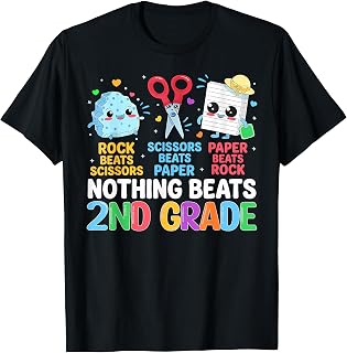 Back to School Rock Paper Scissors 2nd Grade Bot Girl Kids T-Shirt Unisex T-shirt, Sweatshirt, Hoodie, Long Sleeve Tee - T-Shirt, Sweatshirt, Hoodie
