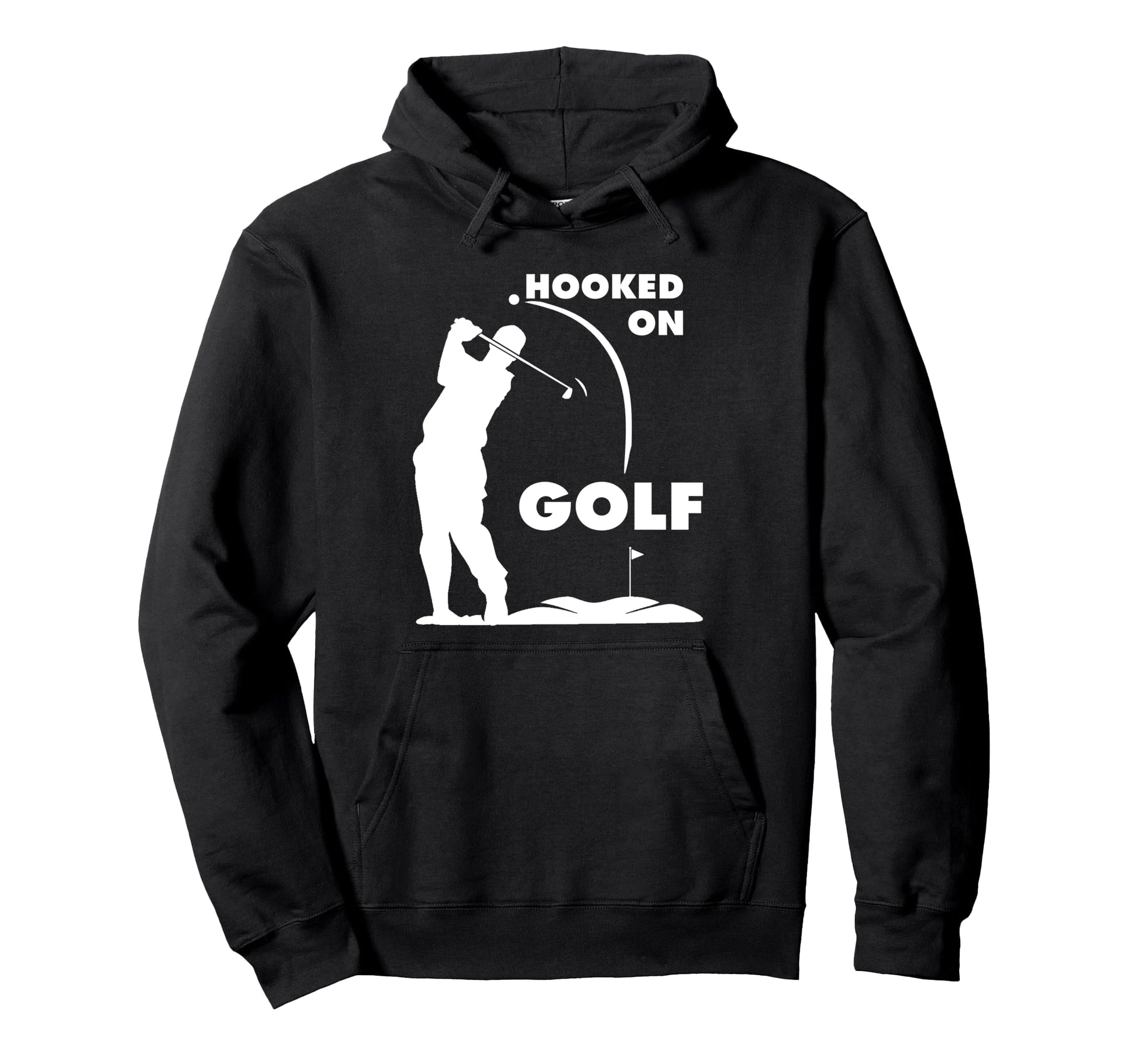 Hooked Golf Golfing Dad Father Day Hoodie - Custom Art Print Unisex - T-Shirt, Sweatshirt, Hoodie