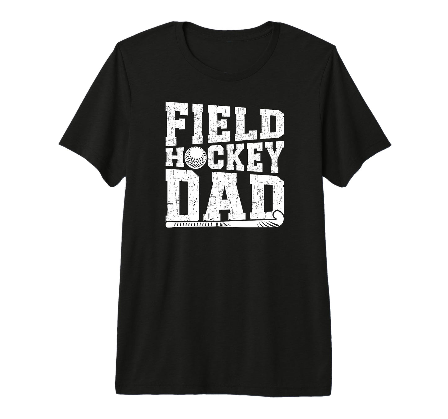 Mens Field Hockey Dad Proud Father T-Shirt - Custom Art Print Men Women - T-Shirt, Sweatshirt, Hoodie