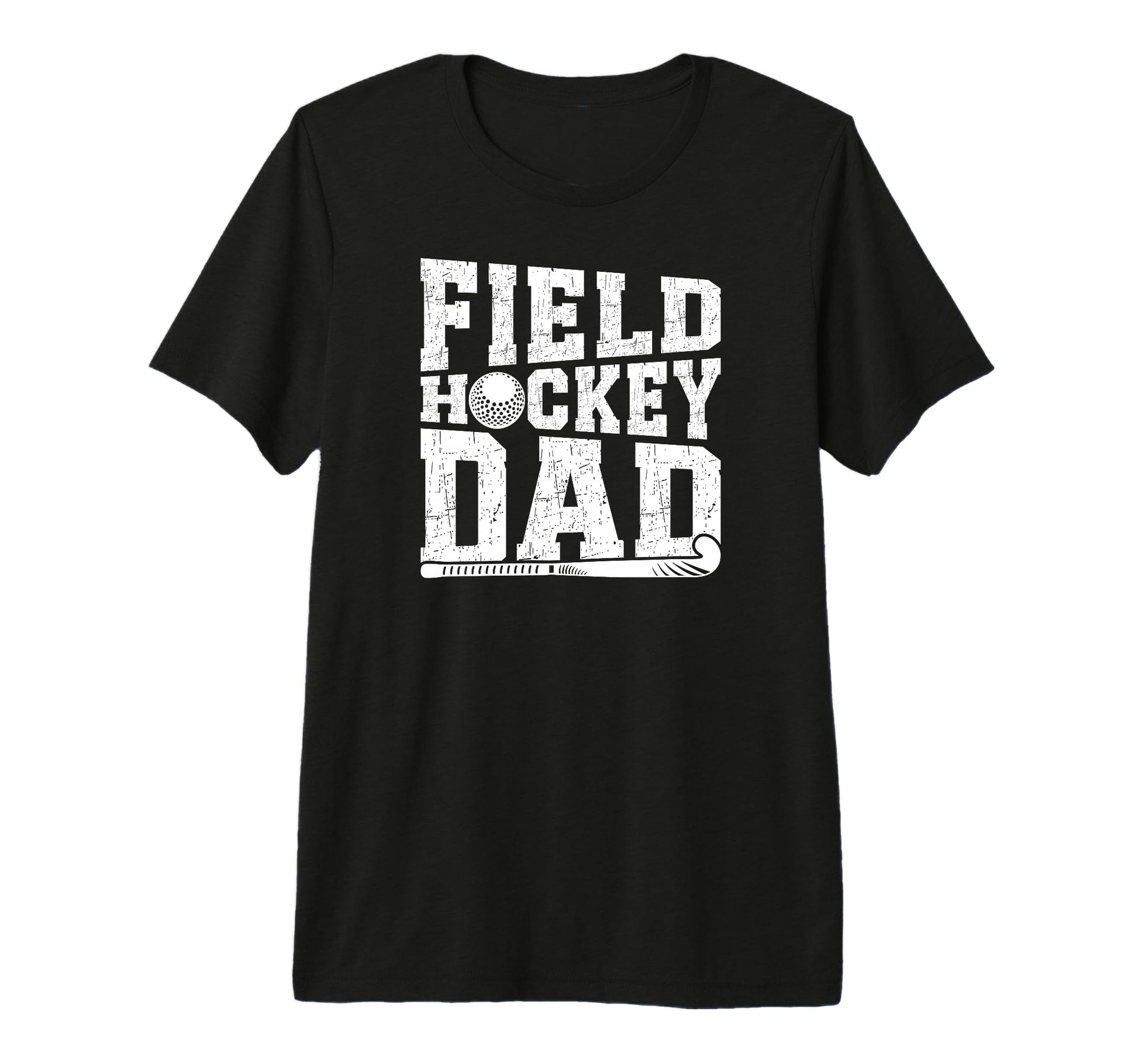 Mens Field Hockey Dad Proud Father T-Shirt - Custom Art Print Men Women - T-Shirt, Sweatshirt, Hoodie