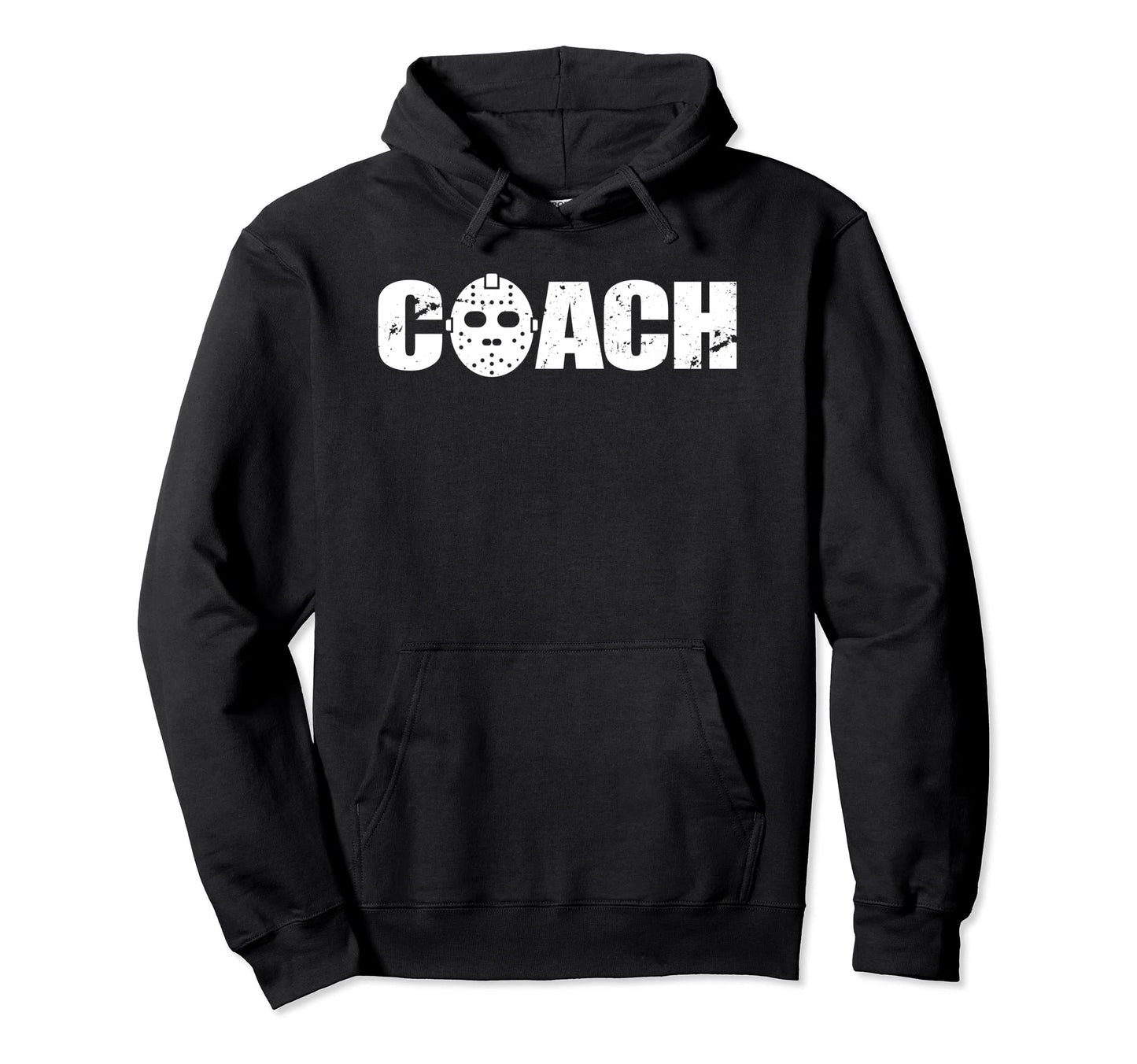 Funny Ice Hockey Goalie Mask Coach Hoodie - Unique Graphic for Adults - T-Shirt, Sweatshirt, Hoodie