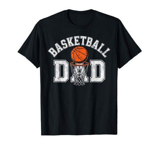 Basketball Player Dad Father Hoops T-Shirt - Minimalist Print for Adults - T-Shirt, Sweatshirt, Hoodie