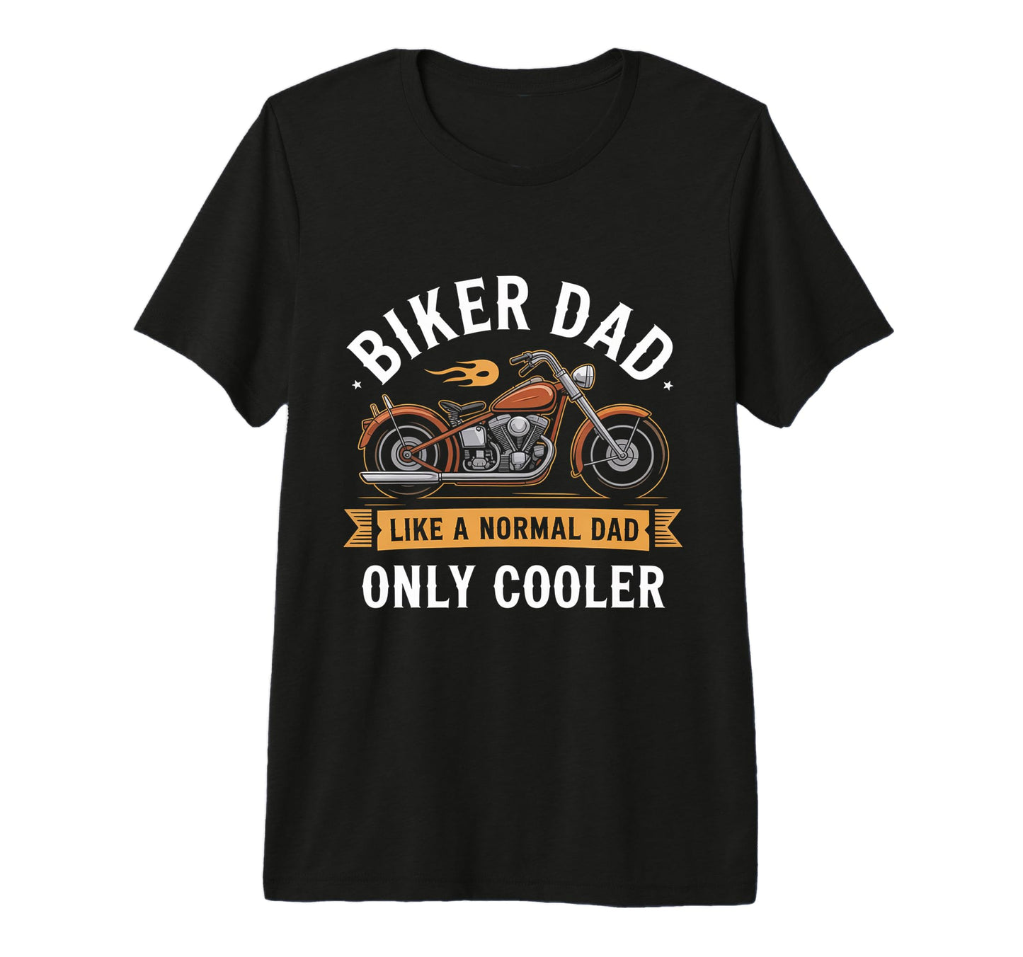 Biker Dad Motorcycle Funny Bike Motocross T-Shirt - Unique Graphic Unisex - T-Shirt, Sweatshirt, Hoodie