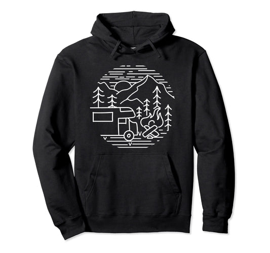 Camping Nature Hiking Wildlife Adventure Hoodie - Aesthetic Graphic Unisex - T-Shirt, Sweatshirt, Hoodie