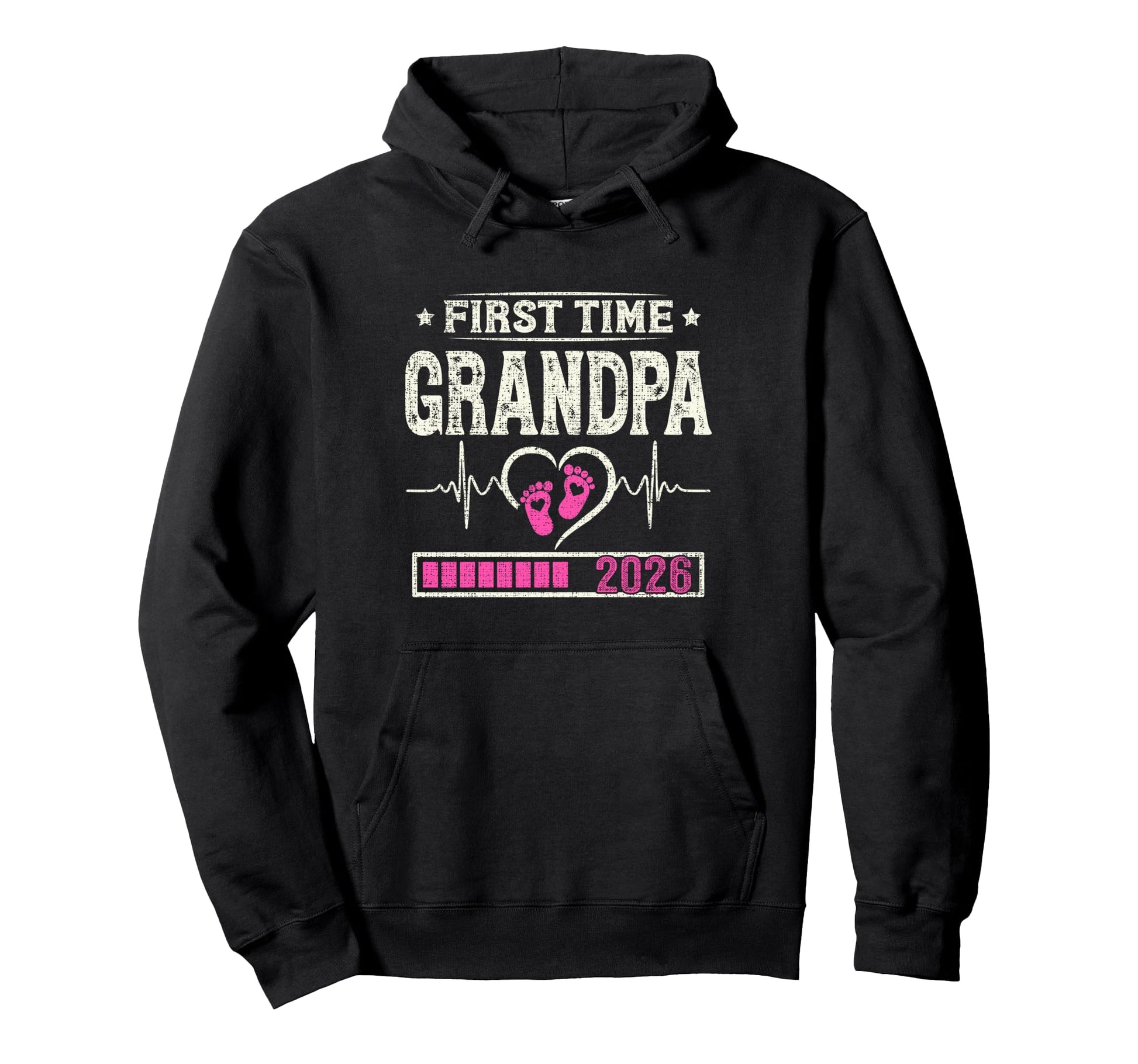 First Time Grandpa 2026 Expecting Hoodie - Graphic Print for Adults - T-Shirt, Sweatshirt, Hoodie