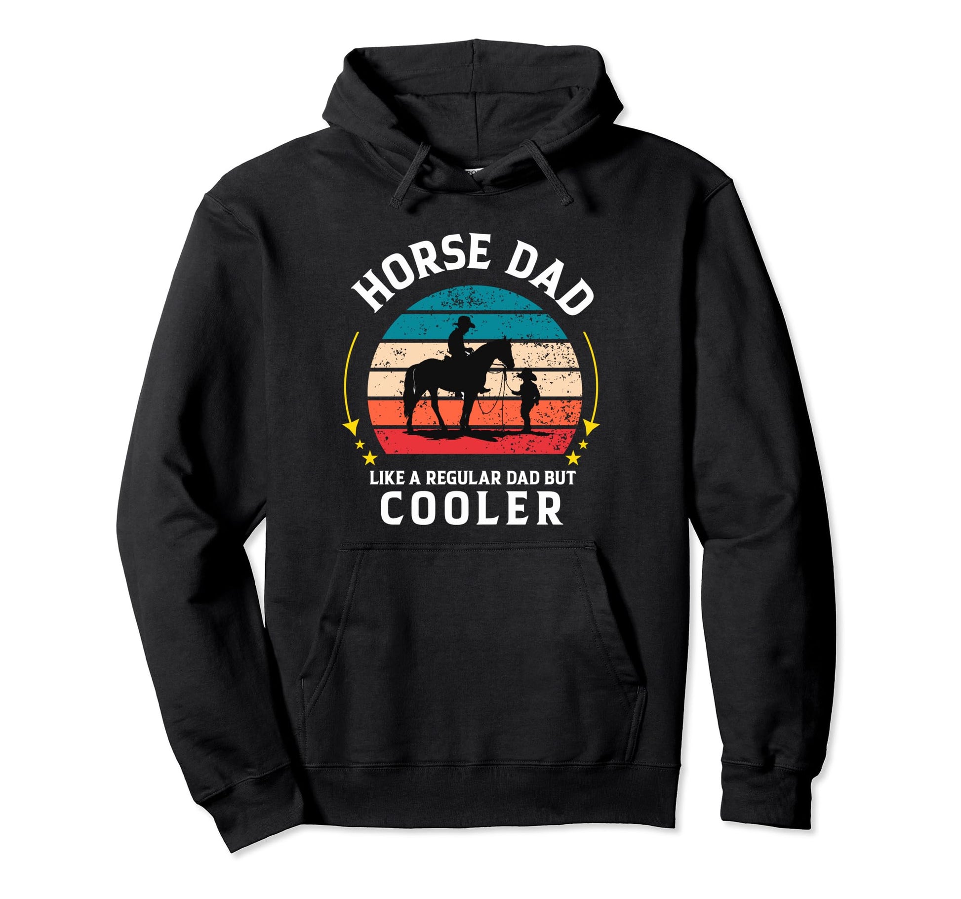 Horse Dad Like Regular Dad But Cooler Hoodie - Aesthetic Graphic for Adults - T-Shirt, Sweatshirt, Hoodie