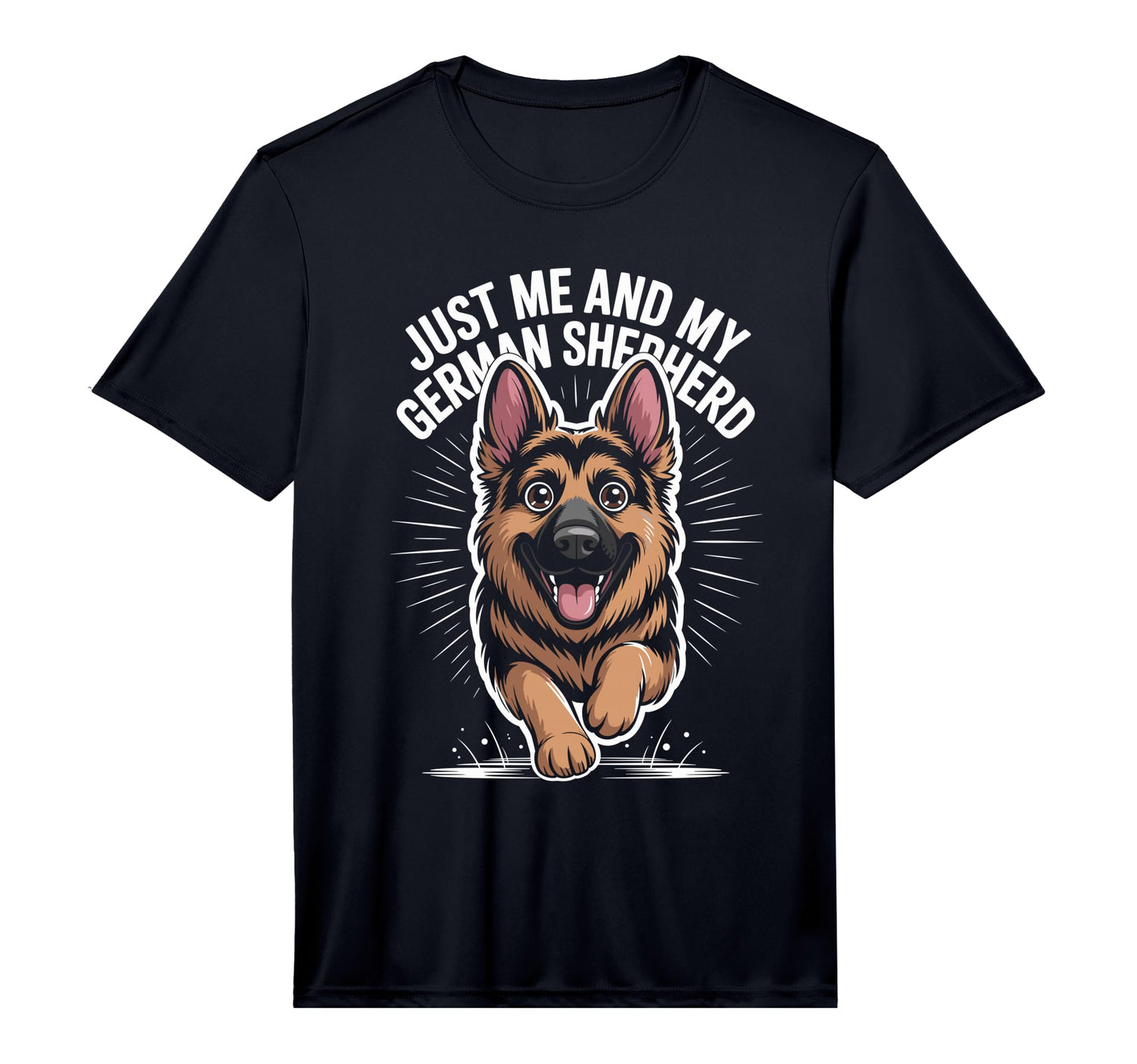 Mens Just Me And My German Shepherd T-Shirt - Trendy Graphic for Adults - T-Shirt, Sweatshirt, Hoodie