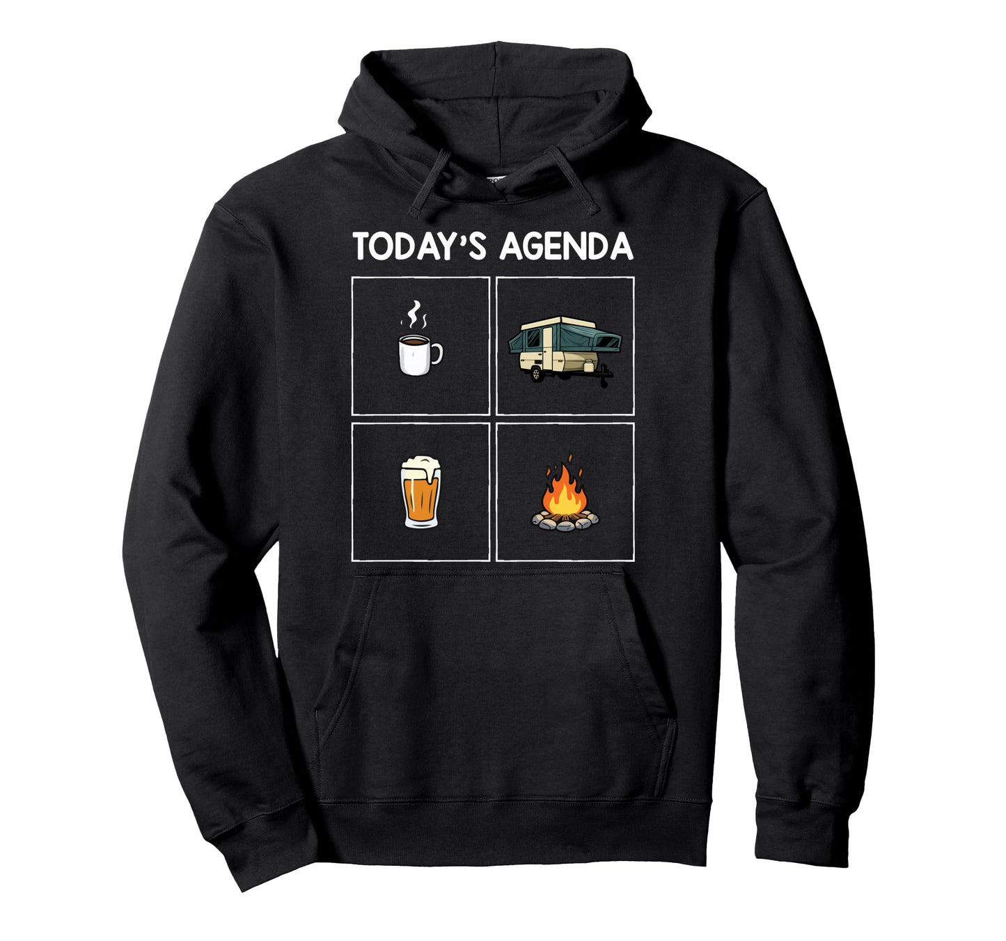 Funny Pop Up Camper Art Pop Up Hoodie - Minimalist Print for Adults - T-Shirt, Sweatshirt, Hoodie