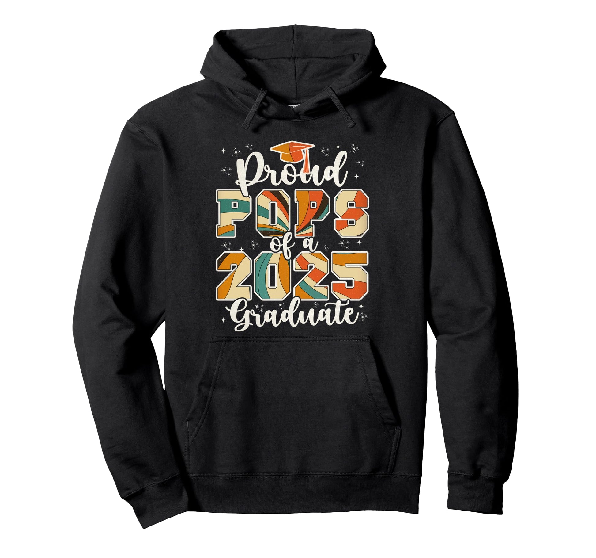 Pops 2025 Graduate Grad Prom Senior Hoodie - Fun Novelty Design for Adults - T-Shirt, Sweatshirt, Hoodie