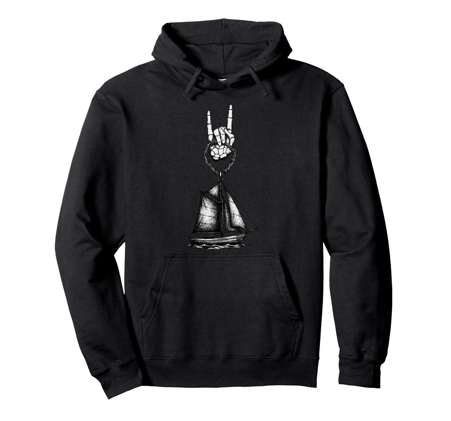 Sailboat Sailing Sailor 90S Alt Metal Hoodie - Unique Graphic Unisex - T-Shirt, Sweatshirt, Hoodie
