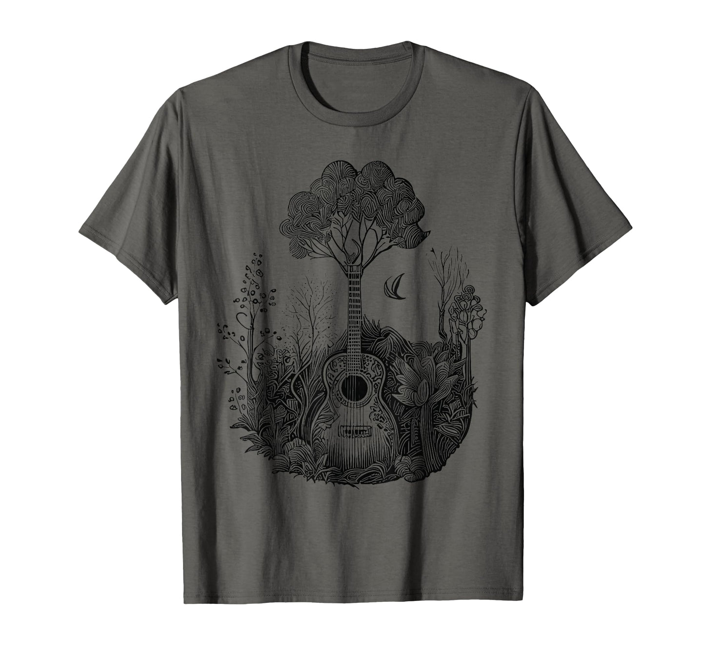 Acoustic Guitar Plants And Trees T-Shirt - Fun Novelty Design Men Women - T-Shirt, Sweatshirt, Hoodie