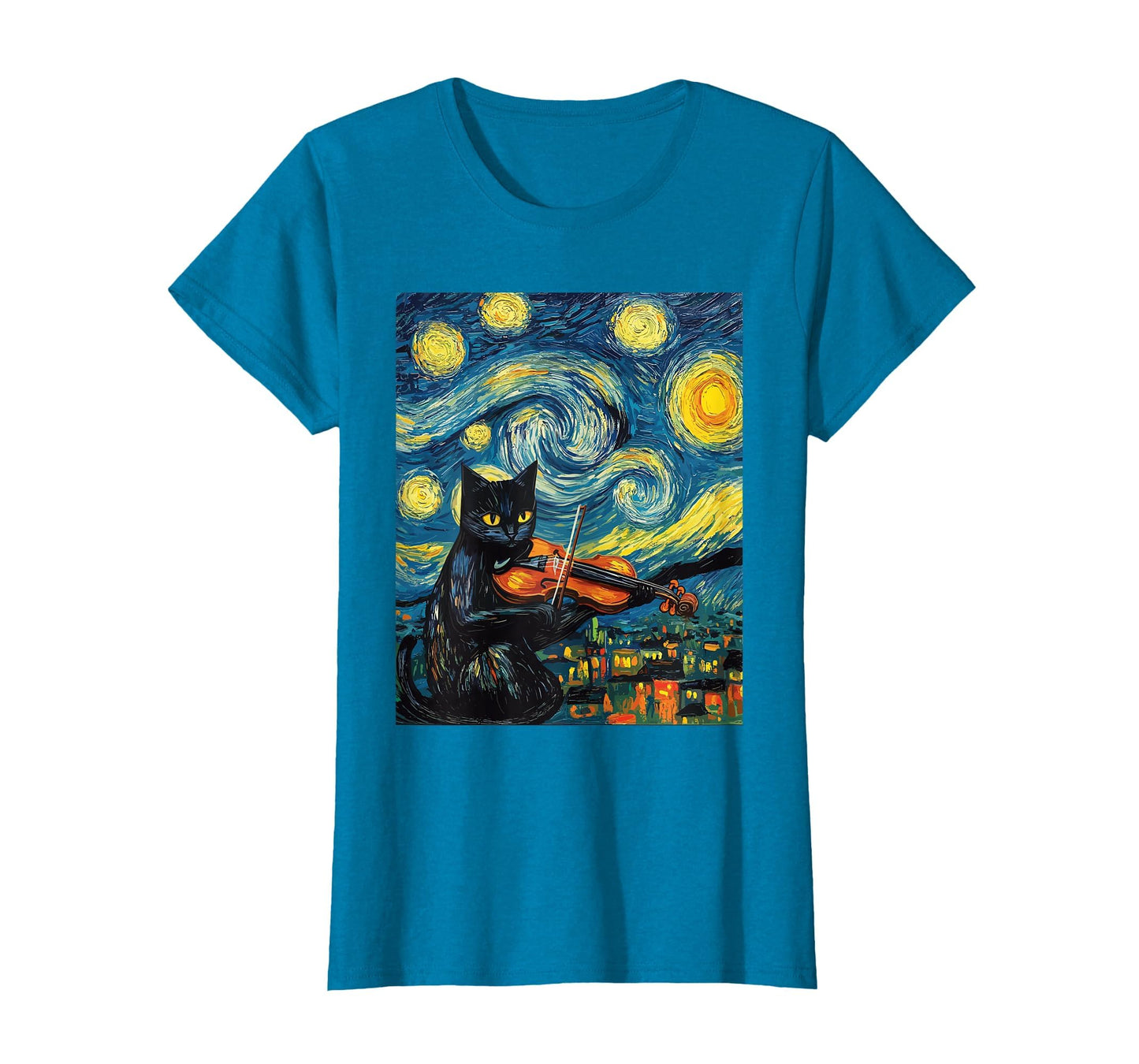 Funny Violin Viola Cat T-Shirt - Graphic Print Men Women - T-Shirt, Sweatshirt, Hoodie