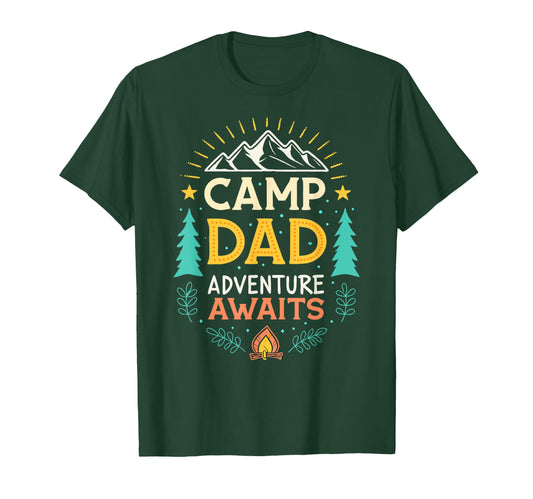 Adventure Dad Camping Dad Fathers Day T-Shirt - Custom Art Print Men Women - T-Shirt, Sweatshirt, Hoodie