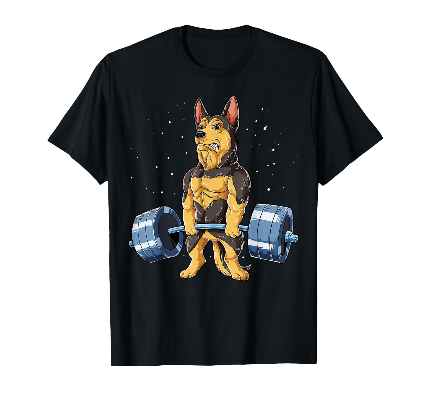 German Shepherd Weightlifting T-Shirt - Casual Everyday Wear Men Women - T-Shirt, Sweatshirt, Hoodie