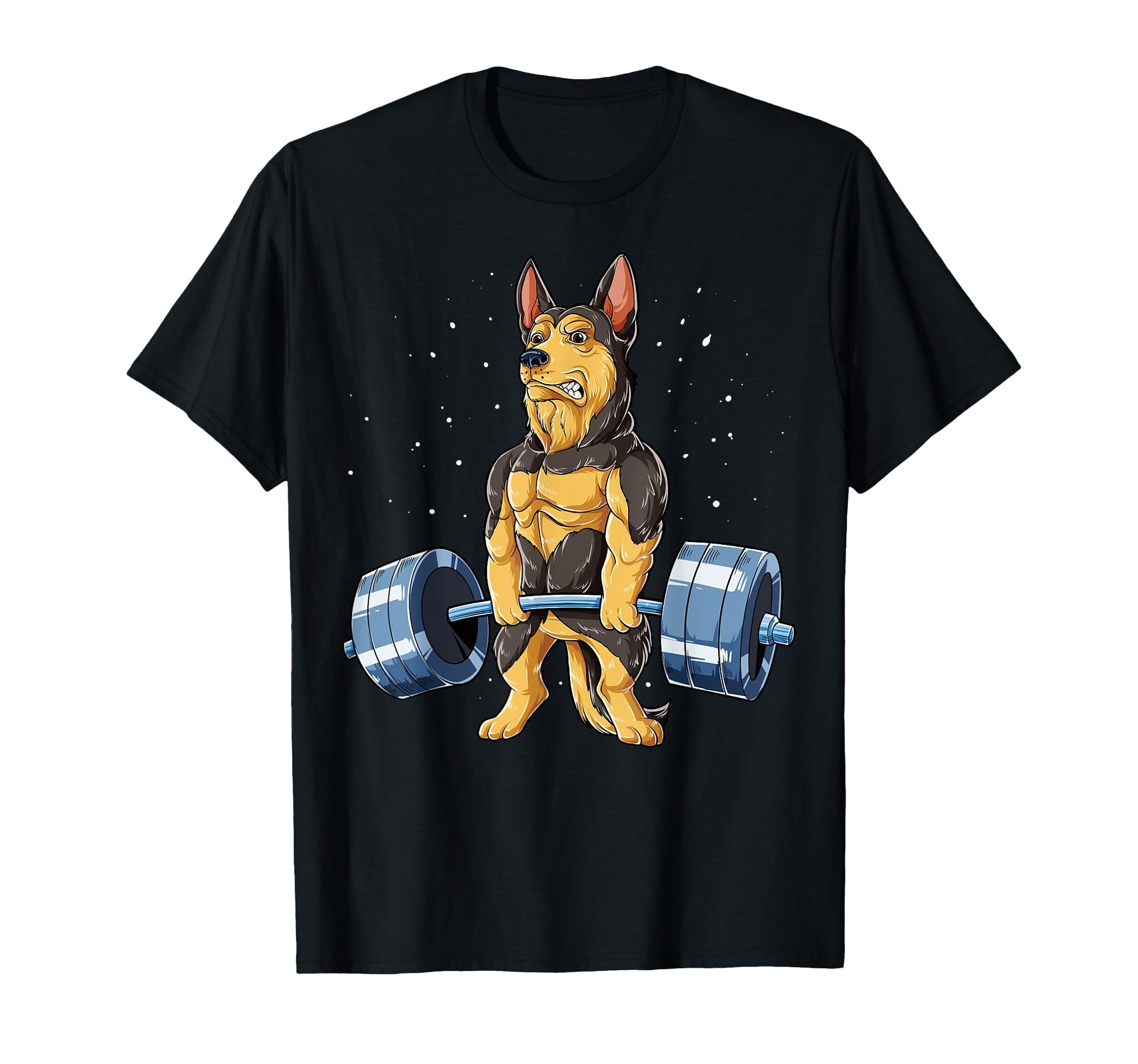 German Shepherd Weightlifting T-Shirt - Casual Everyday Wear Men Women - T-Shirt, Sweatshirt, Hoodie