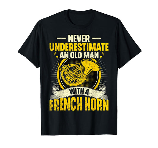 Call Me French Horn Dad Marching T-Shirt - Minimalist Print for Adults - T-Shirt, Sweatshirt, Hoodie