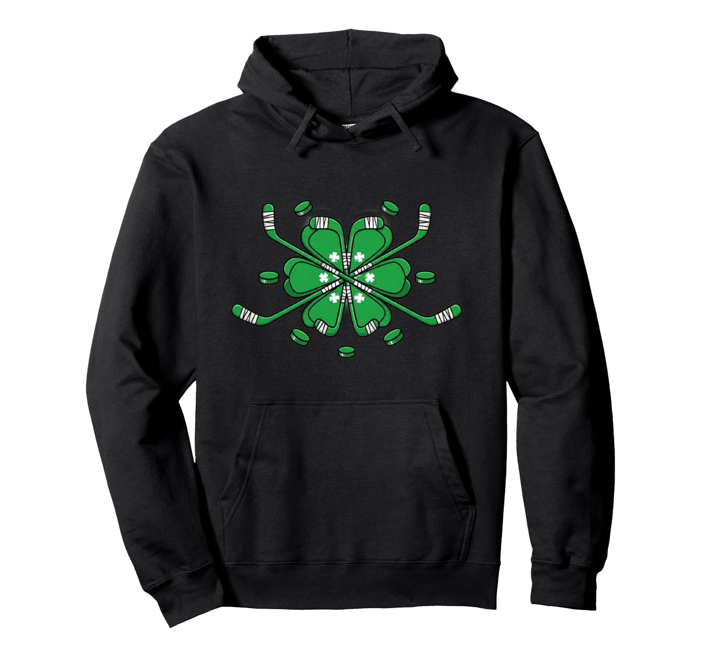St Patricks Day Shamrock Hockey St Hoodie - Trendy Graphic Men Women - T-Shirt, Sweatshirt, Hoodie
