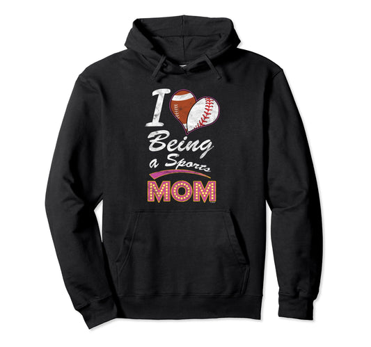 Being Sports Mom Baseball Football Sweatshirt - Minimalist Print Unisex - T-Shirt, Sweatshirt, Hoodie