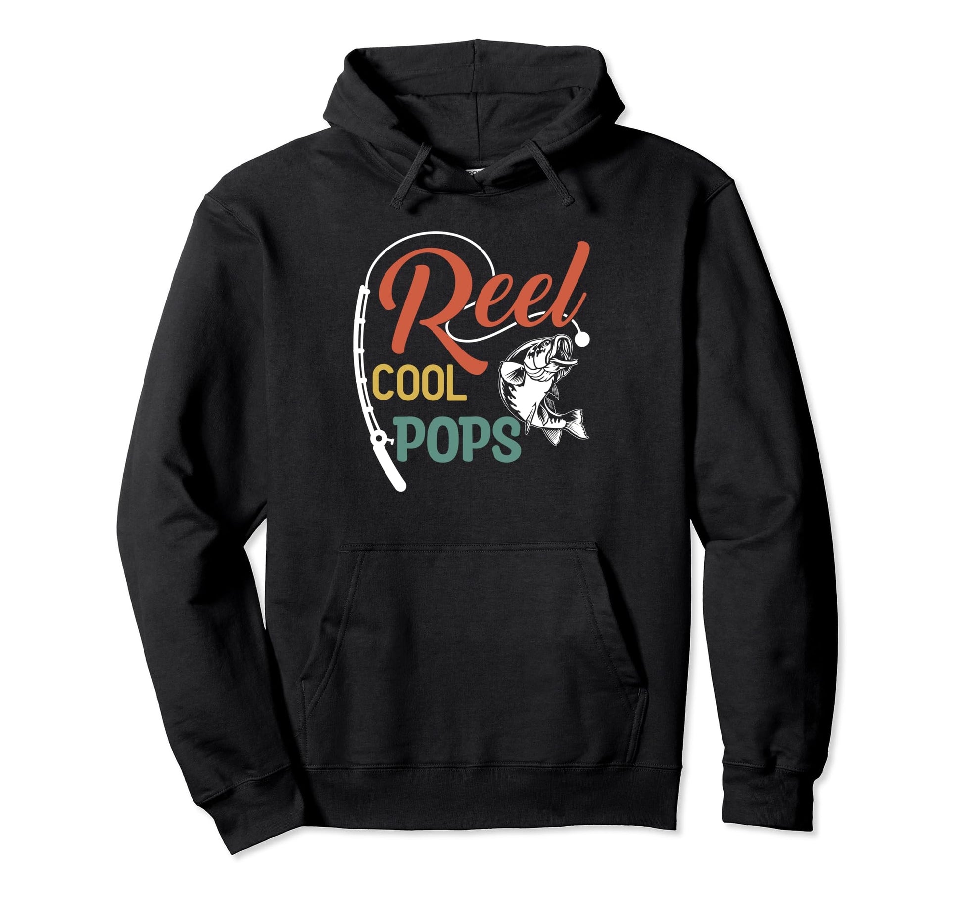 Fishing Reel Pops Fathers Day Hoodie - Minimalist Print Men Women - T-Shirt, Sweatshirt, Hoodie