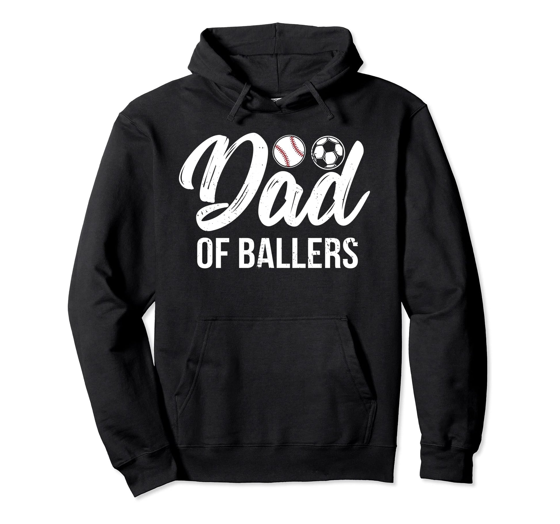 Dad Ballers Father Son Soccer Baseball Hoodie - Custom Art Print Men Women - T-Shirt, Sweatshirt, Hoodie