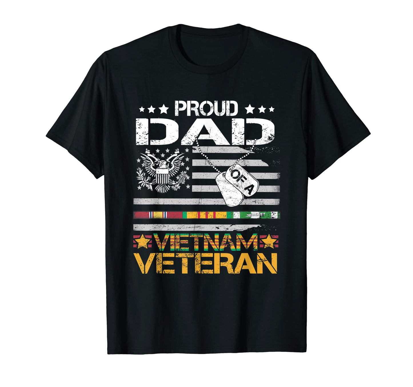 Mens Proud Dad Vietnam Veteran Patriotic T-Shirt - Custom Art Print Unisex - T-Shirt, Sweatshirt, Hoodie