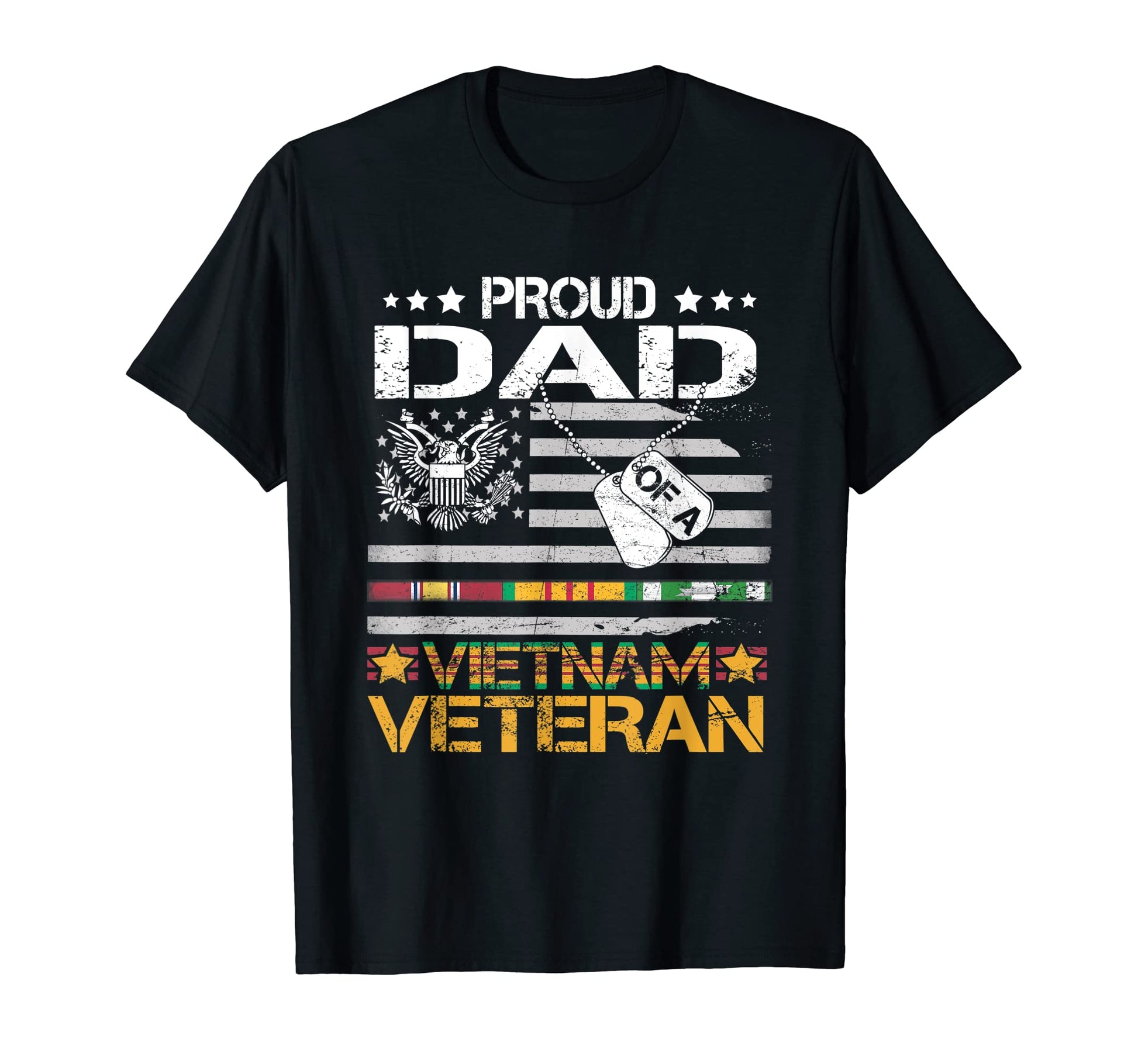 Mens Proud Dad Vietnam Veteran Patriotic T-Shirt - Custom Art Print Unisex - T-Shirt, Sweatshirt, Hoodie