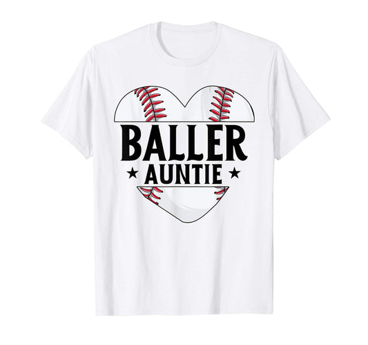 Baseball Aunt Gift Baller Auntie T-Shirt - Streetwear Style for Adults - T-Shirt, Sweatshirt, Hoodie