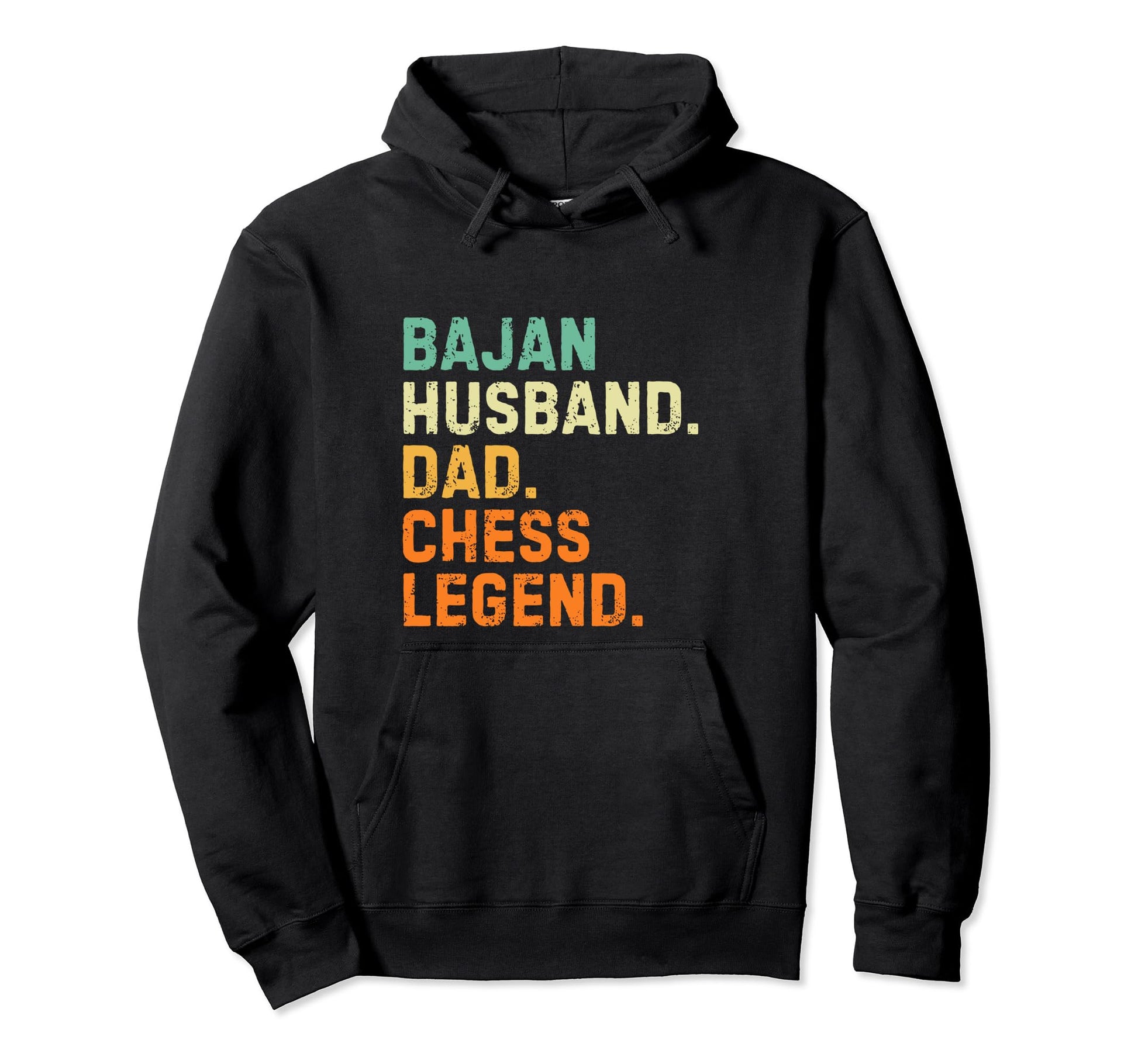 Bajan Husband Dad Chess Legend Hoodie - Minimalist Print for Adults - T-Shirt, Sweatshirt, Hoodie