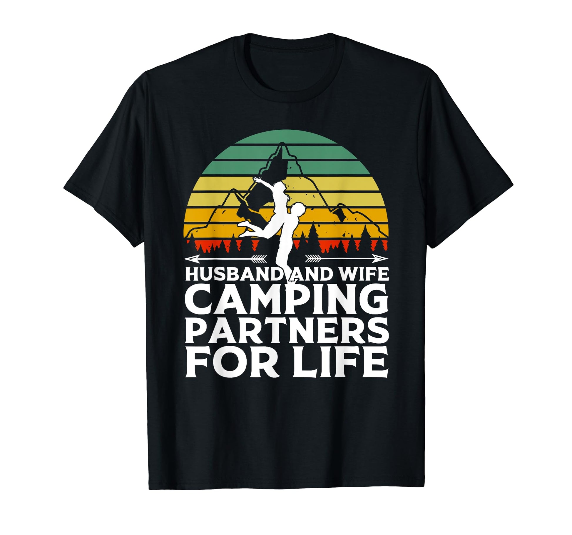 Husband And Wife Camping Partners Life T-Shirt - Graphic Print Men Women - T-Shirt, Sweatshirt, Hoodie