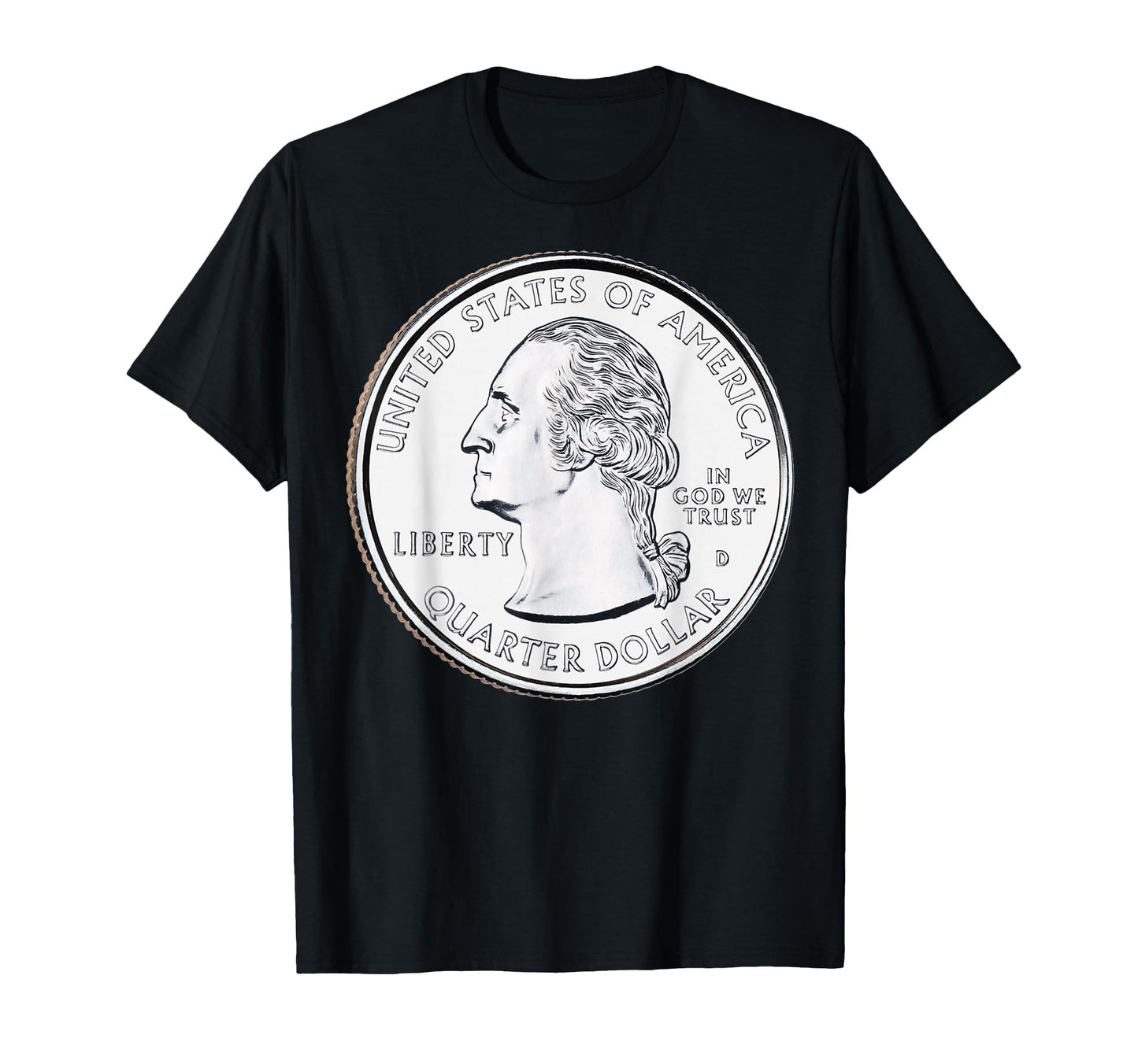 Usa Quarter Dollar 25 Cents America T-Shirt - Minimalist Print Men Women - T-Shirt, Sweatshirt, Hoodie