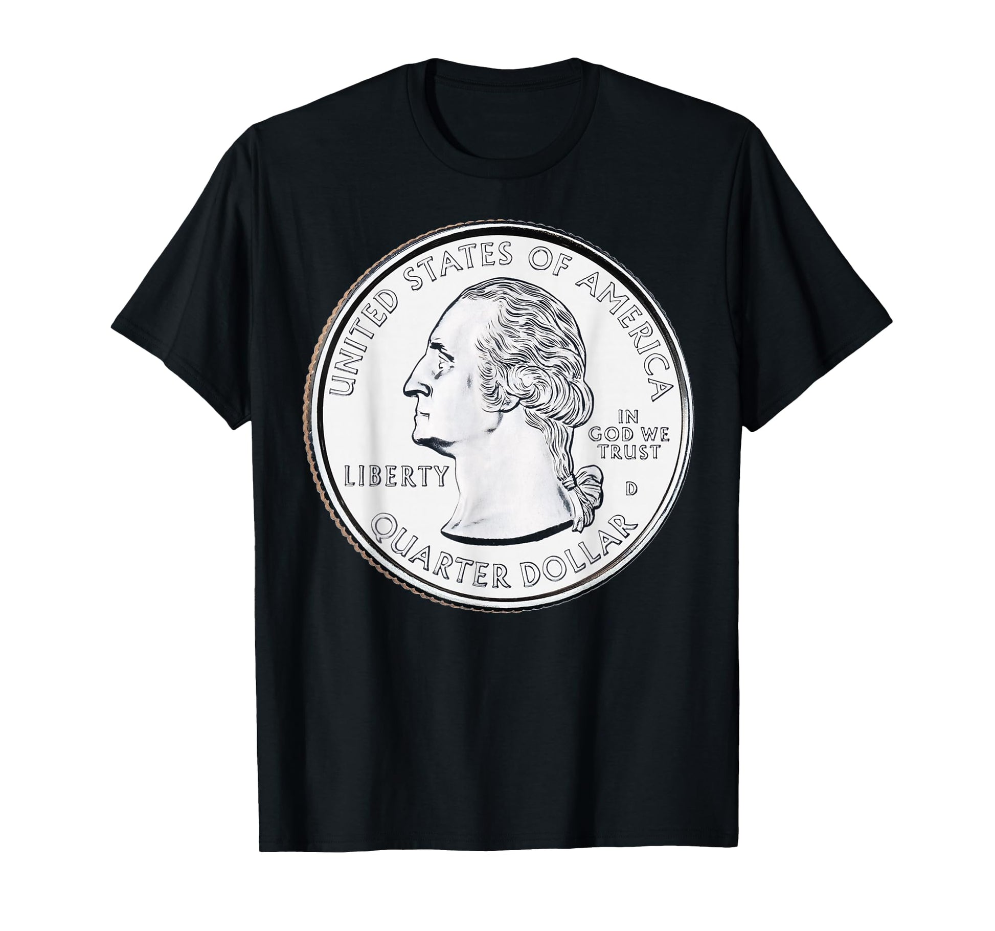 Usa Quarter Dollar 25 Cents America T-Shirt - Minimalist Print Men Women - T-Shirt, Sweatshirt, Hoodie
