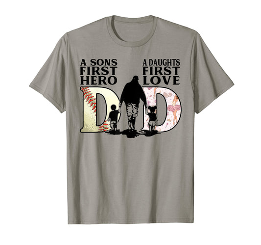 Baseball Dance Dad Sons First Hero T-Shirt - Novelty Apparel Unisex - T-Shirt, Sweatshirt, Hoodie