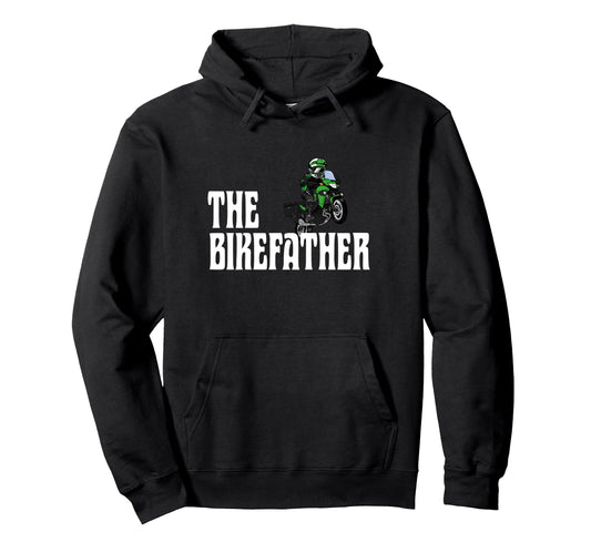 Biker Biker Dad Bikefather Funny Hoodie - Trendy Graphic Men Women - T-Shirt, Sweatshirt, Hoodie