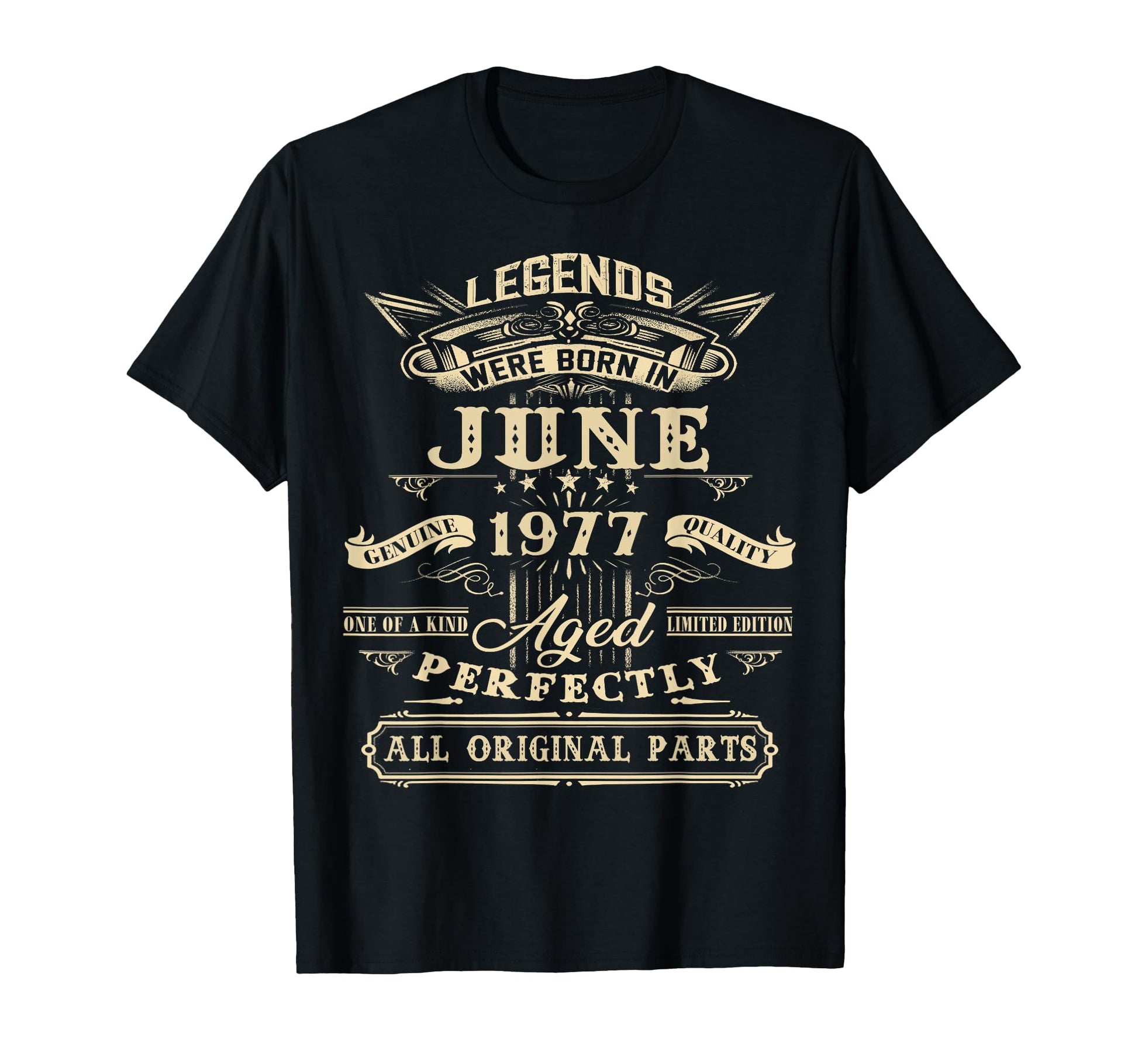 49Th Birthday Legends Born June 1977 T-Shirt - Trendy Graphic for Adults - T-Shirt, Sweatshirt, Hoodie