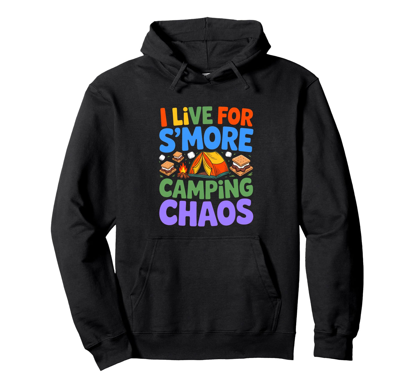 Camping Mom Dad Live Smore Camping Hoodie - Novelty Apparel for Adults - T-Shirt, Sweatshirt, Hoodie