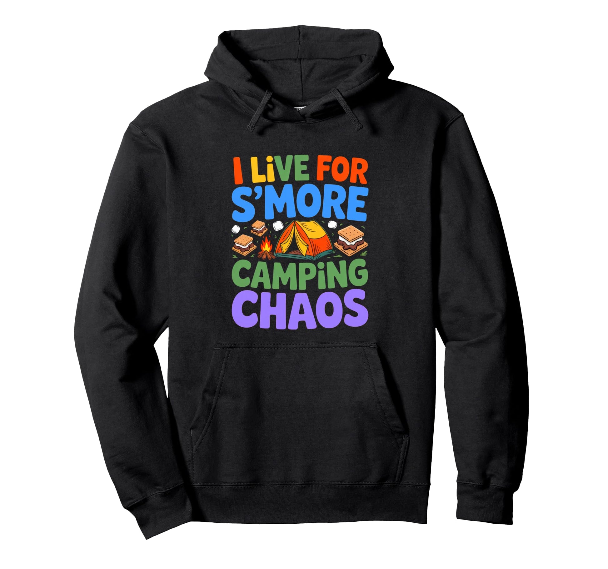 Camping Mom Dad Live Smore Camping Hoodie - Novelty Apparel for Adults - T-Shirt, Sweatshirt, Hoodie