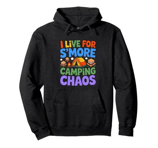 Camping Mom Dad Live Smore Camping Hoodie - Novelty Apparel for Adults - T-Shirt, Sweatshirt, Hoodie
