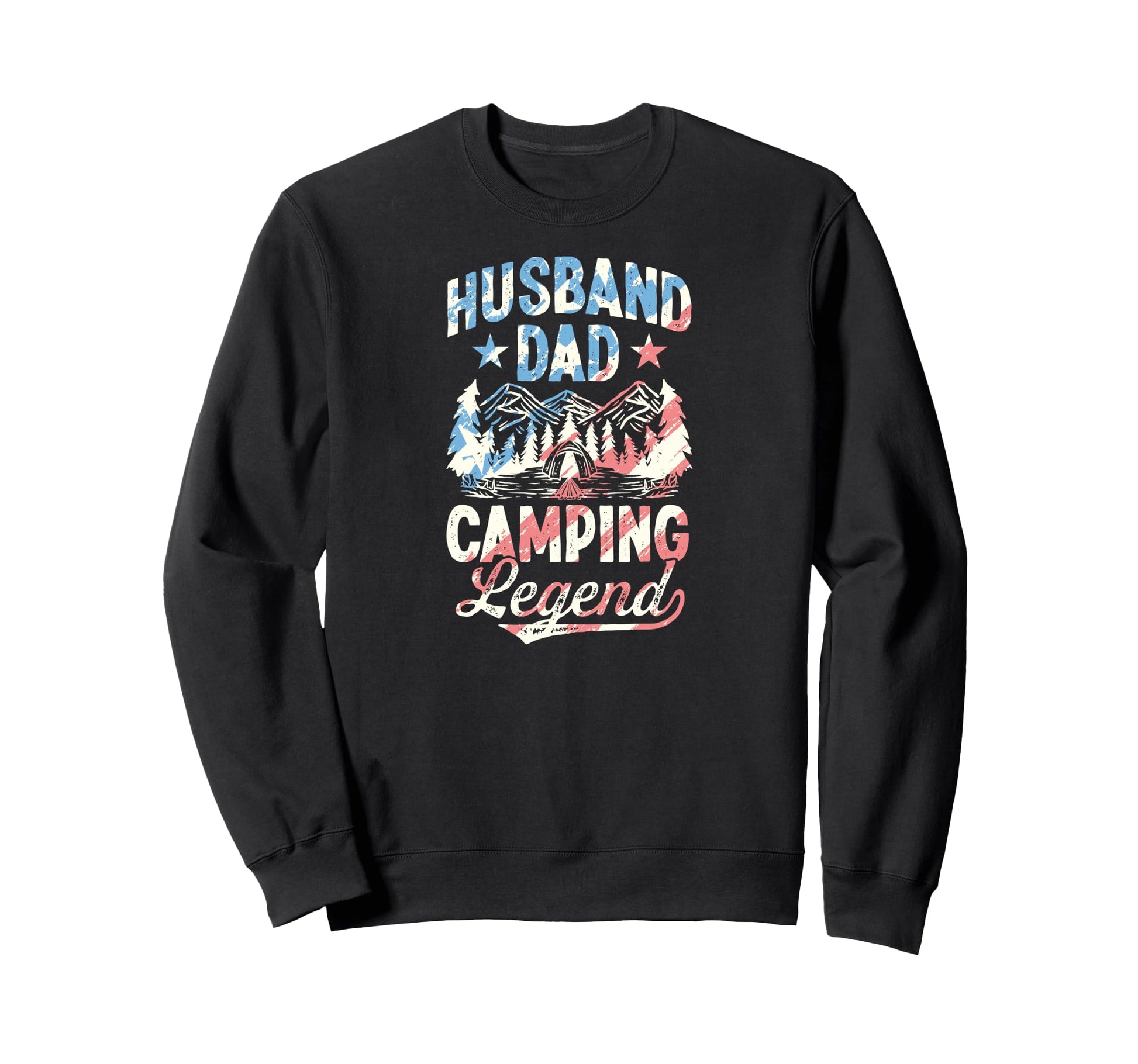 Husband Dad Camping Camo Sweatshirt - Casual Everyday Wear for Adults - T-Shirt, Sweatshirt, Hoodie