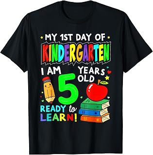My First Day of Kindergarten 1st Day of School Boys Girls T-Shirt Unisex T-shirt, Sweatshirt, Hoodie, Long Sleeve Tee - T-Shirt, Sweatshirt, Hoodie