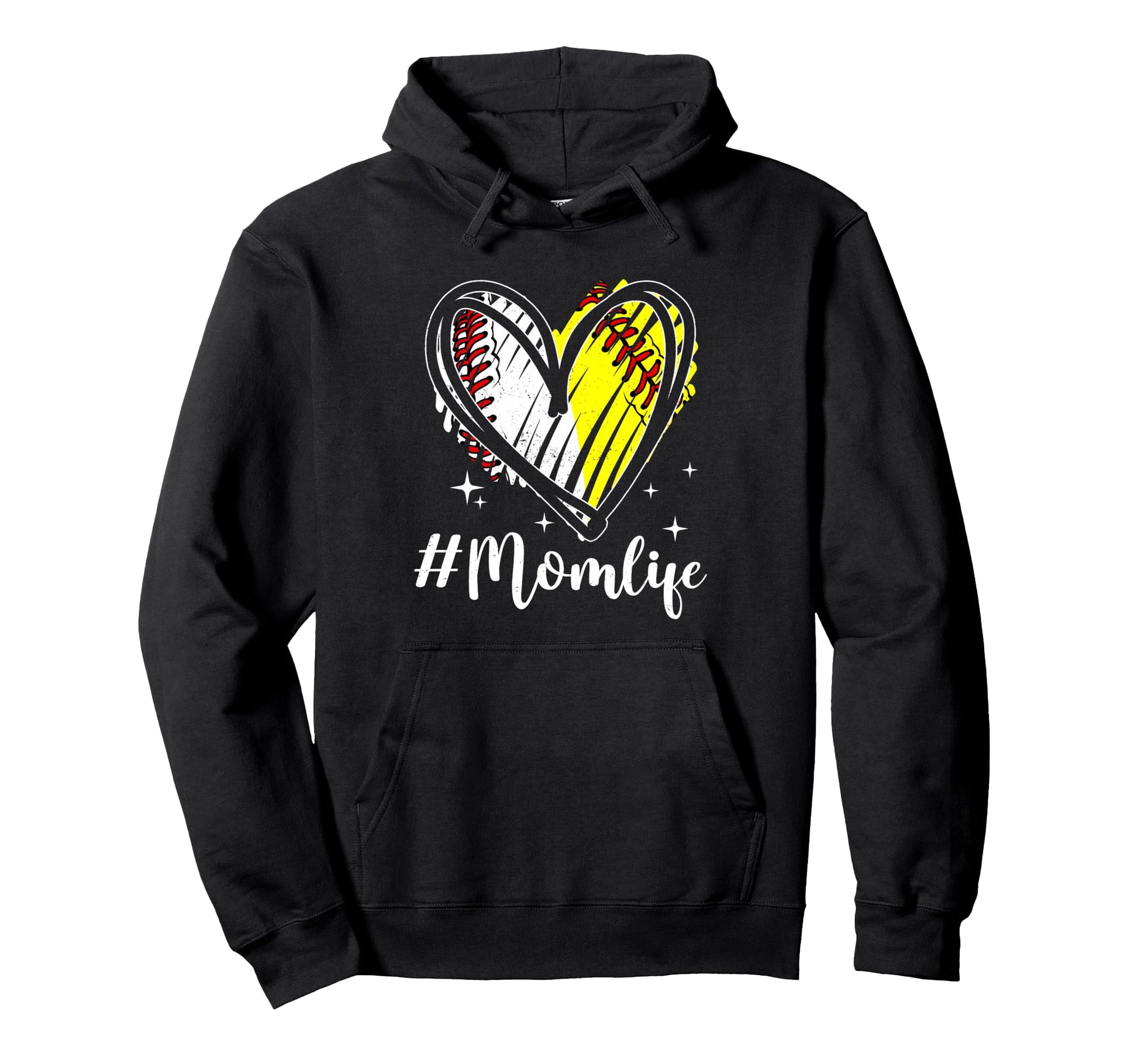 Baseball Softball Mom Life Mothers Day Hoodie - Minimalist Print for Adults - T-Shirt, Sweatshirt, Hoodie