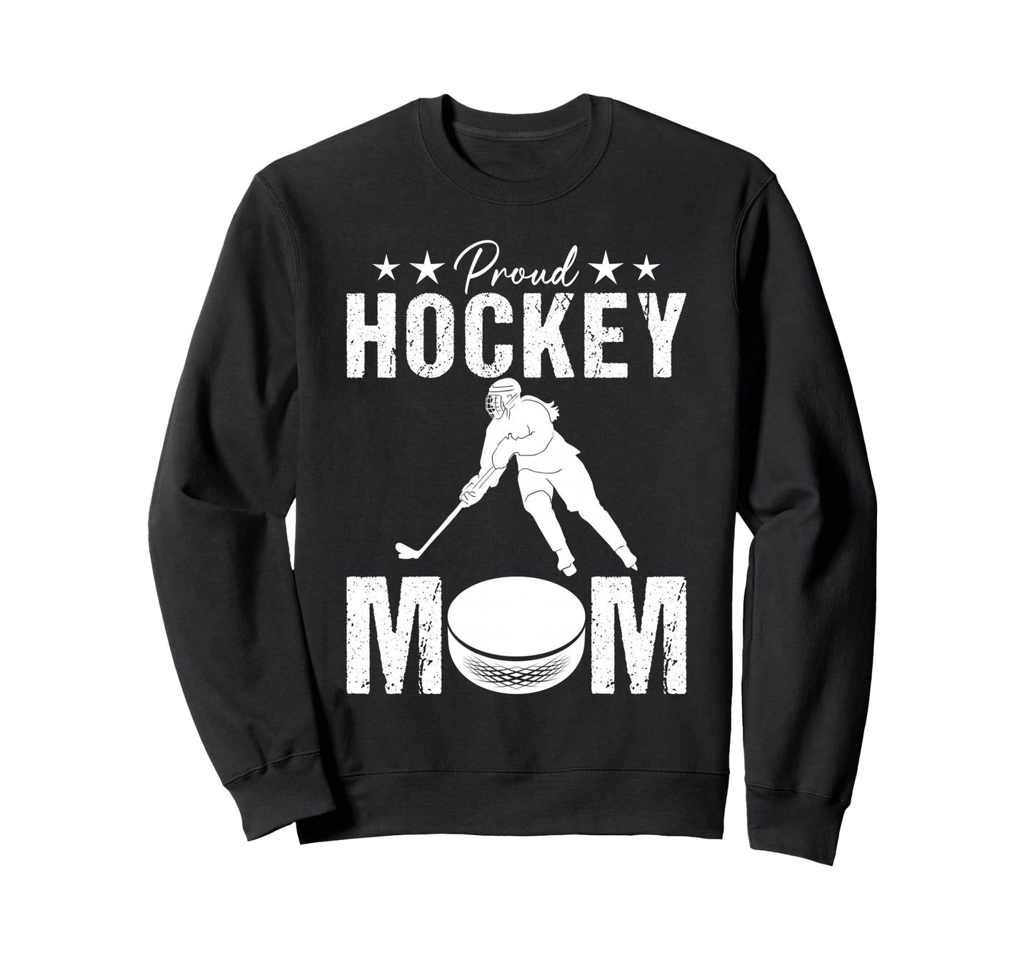 Proud Hockey Mom Game Day Sports Sweatshirt - Trendy Graphic for Adults - T-Shirt, Sweatshirt, Hoodie