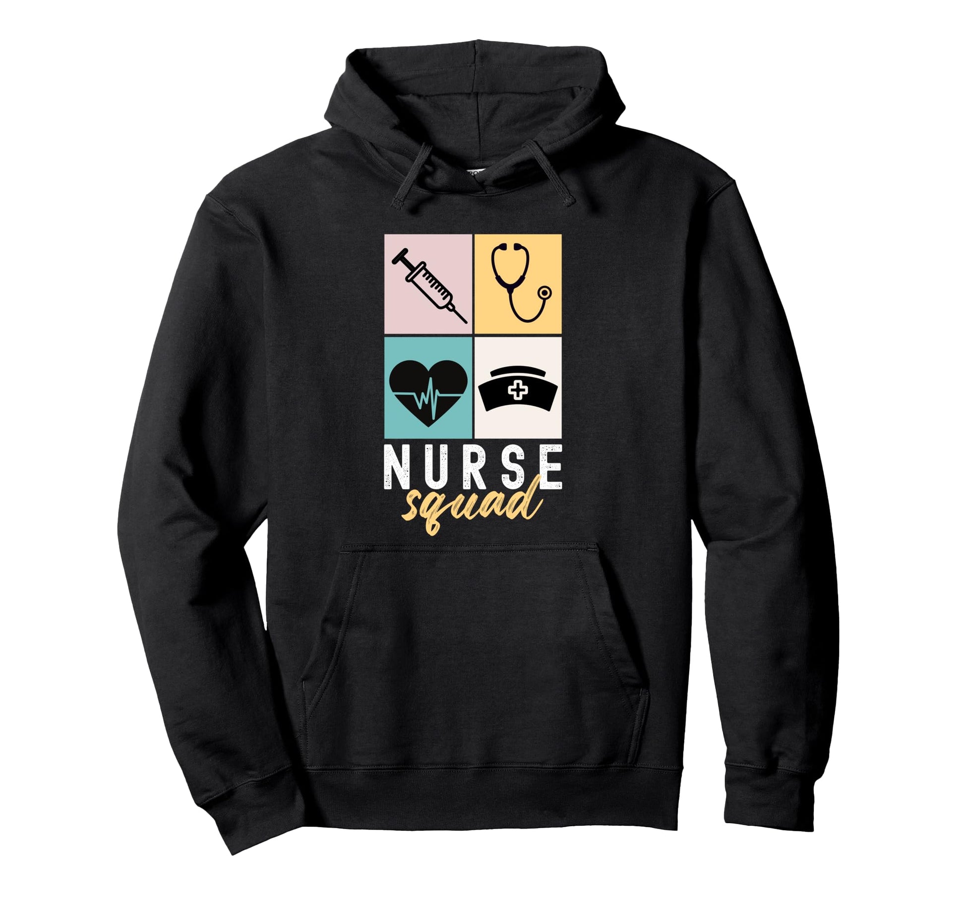 Pop Art Registered Rn Nurse Squad Hoodie - Graphic Print for Adults - T-Shirt, Sweatshirt, Hoodie