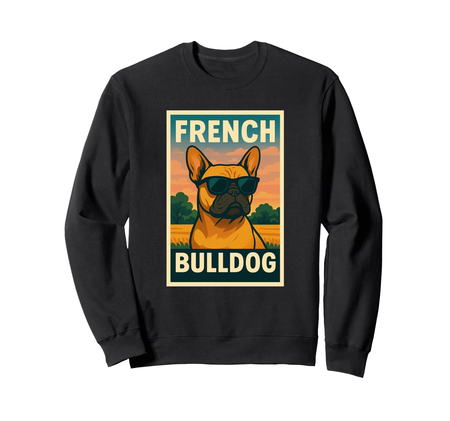 French Bulldog Art Pop Art Frenchie Sweatshirt - Novelty Apparel Unisex - T-Shirt, Sweatshirt, Hoodie