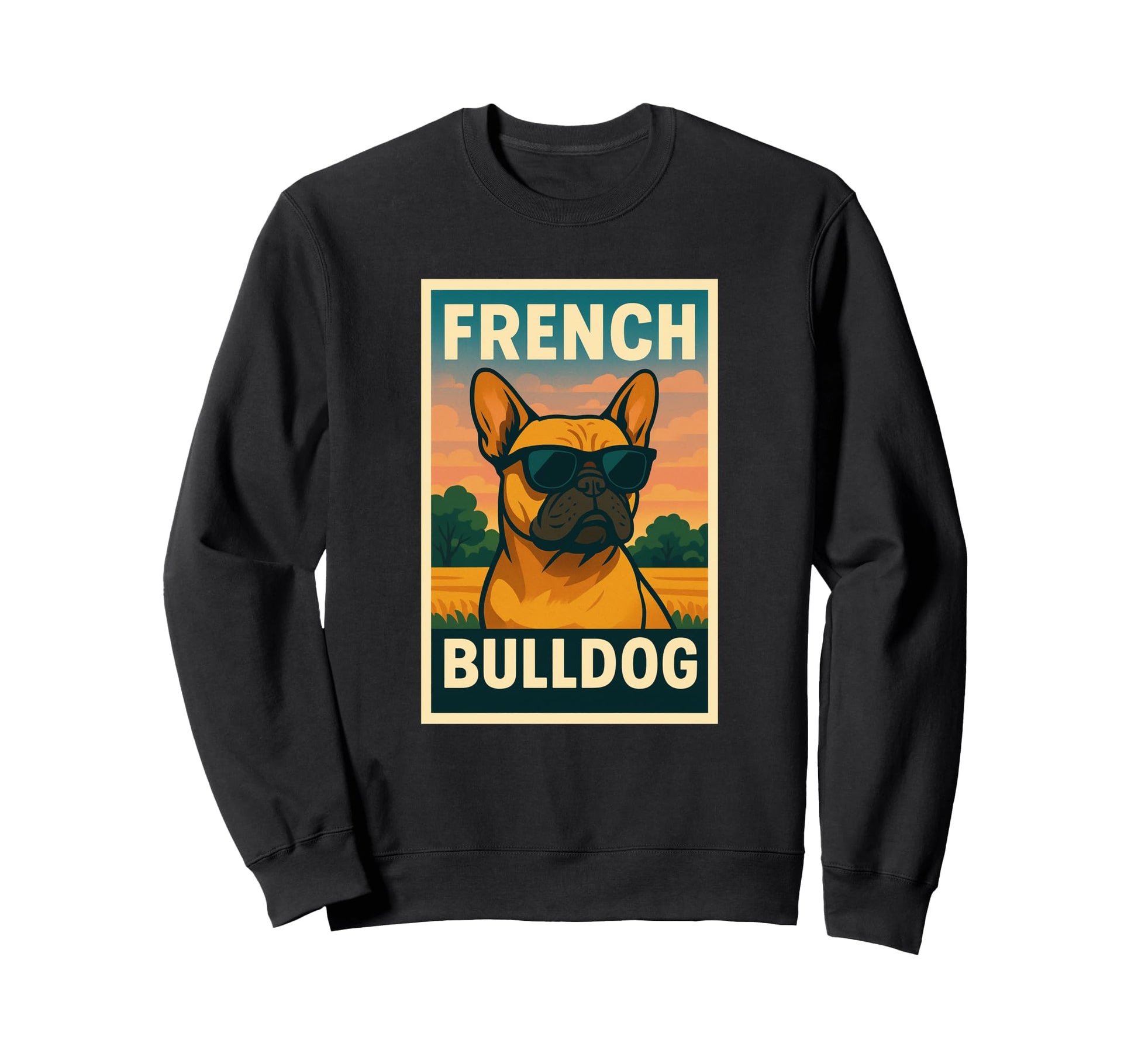 French Bulldog Art Pop Art Frenchie Sweatshirt - Novelty Apparel Unisex - T-Shirt, Sweatshirt, Hoodie