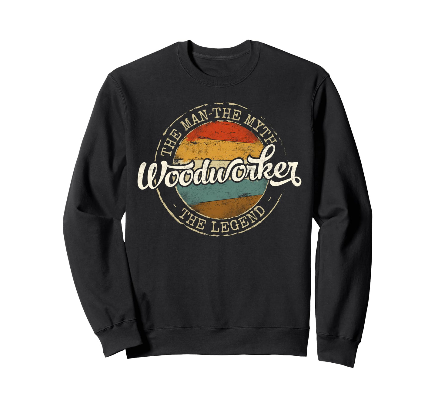 Woodworker Myth Legend Stamp Sweatshirt - Aesthetic Graphic for Adults - T-Shirt, Sweatshirt, Hoodie